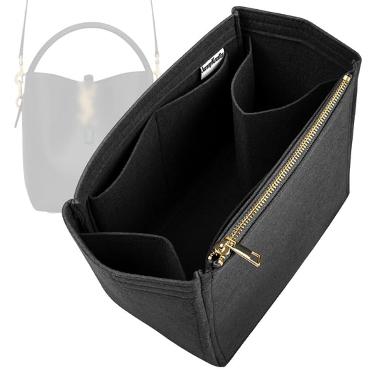 Organizer for [LE 37 20W 25H, Saint Laurent (YSL)] Bag Insert (Felt, Long Zip and Open Compartment)