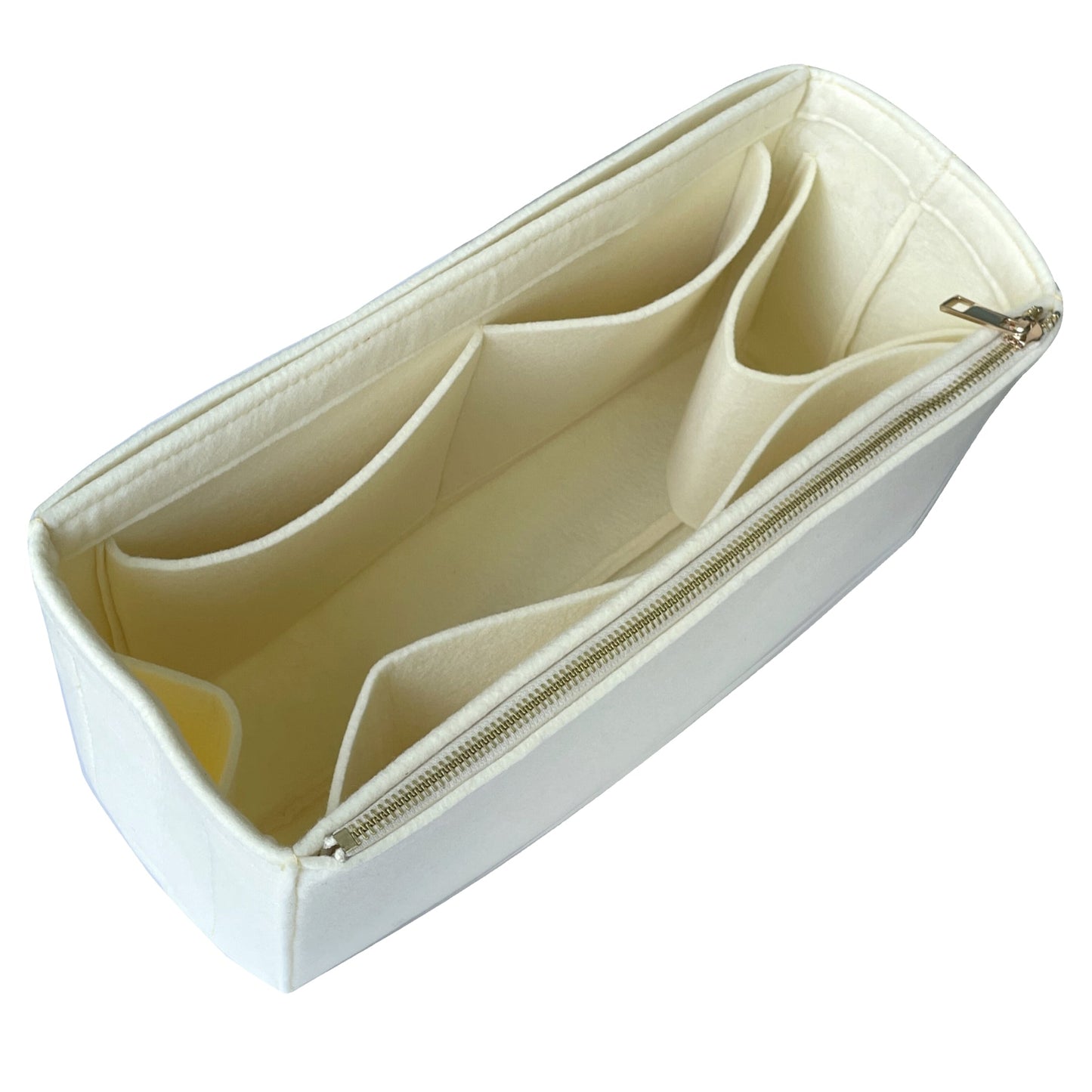 Organizer for [N/S Shopping Saint Laurent in Leather, Saint Laurent (YSL)] Bag Insert (Felt, Long Zip and Open Compartment)