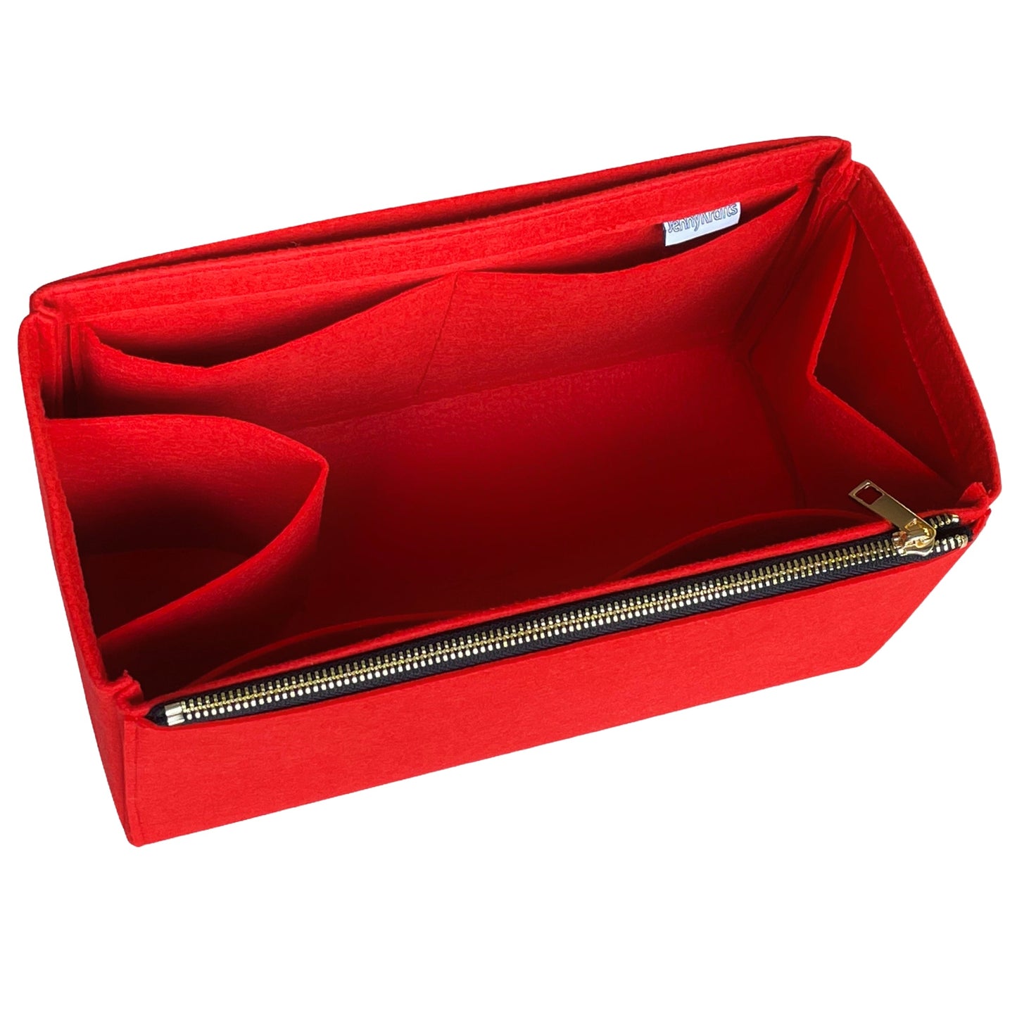 Organizer for [Medium Crochet tote bag, Prada] Bag Insert (Felt, Long Zip and Open Compartment)