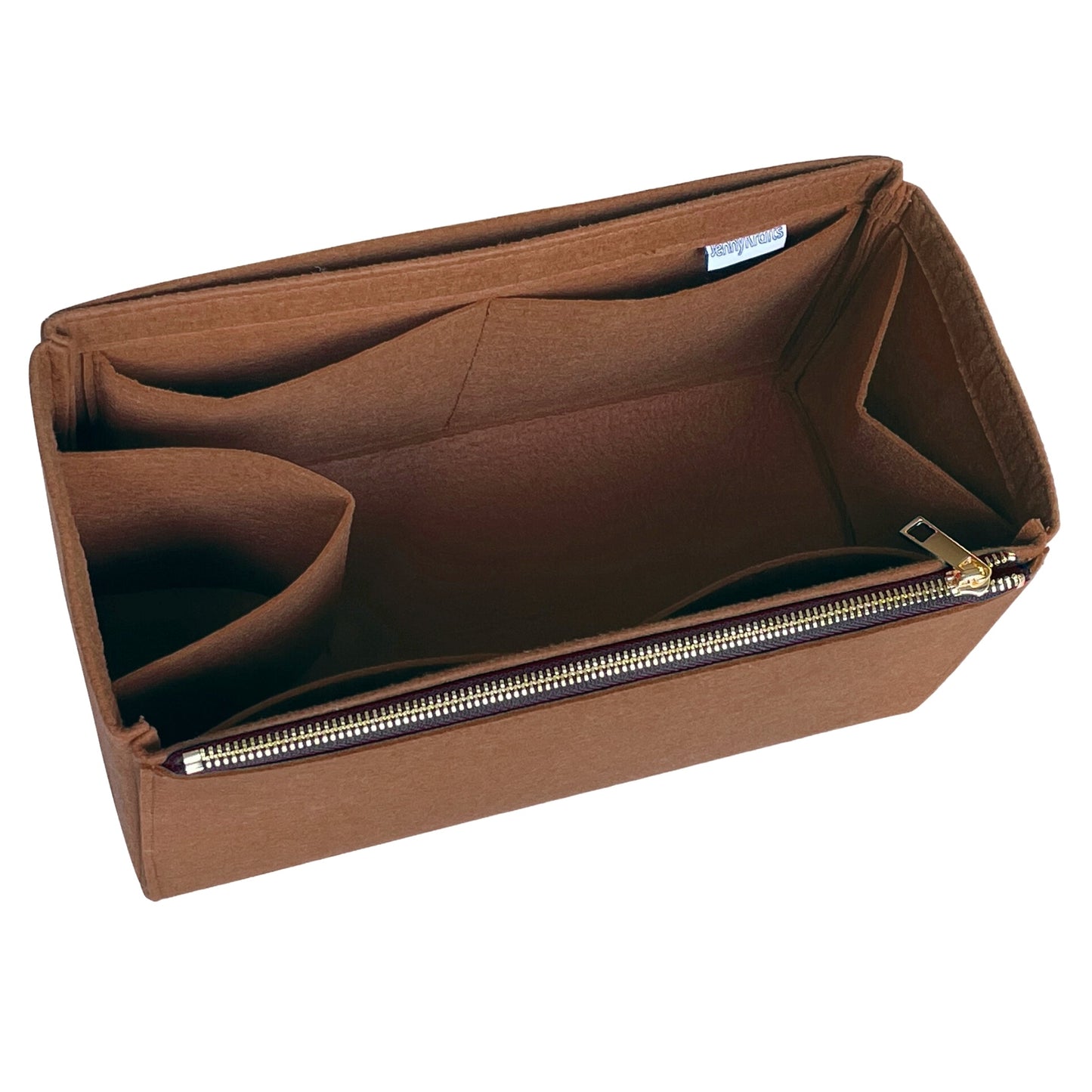 Organizer for [LE 37 20W 25H, Saint Laurent (YSL)] Bag Insert (Felt, Long Zip and Open Compartment)