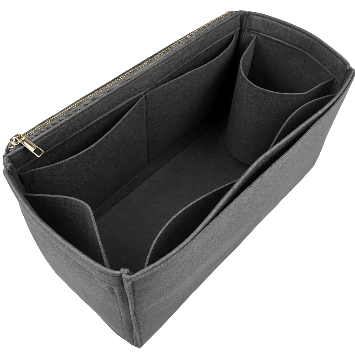 Organizer for [By The Way Selleria Mini, Fendi] Bag Insert (Felt, Long Zip and Open Compartment)