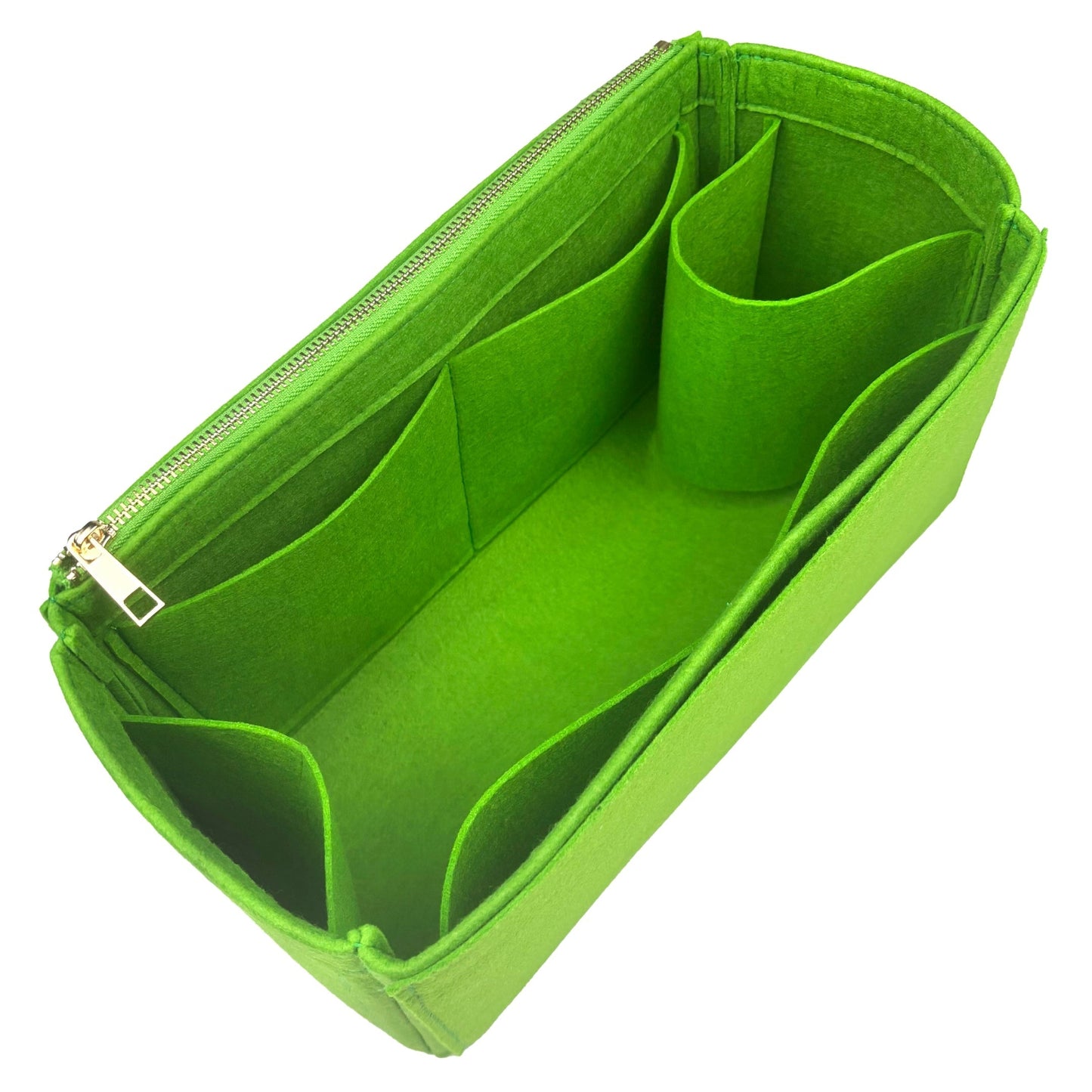 Organizer for [Crochet tote bag, Prada] Bag Insert (Felt, Long Zip and Open Compartment)