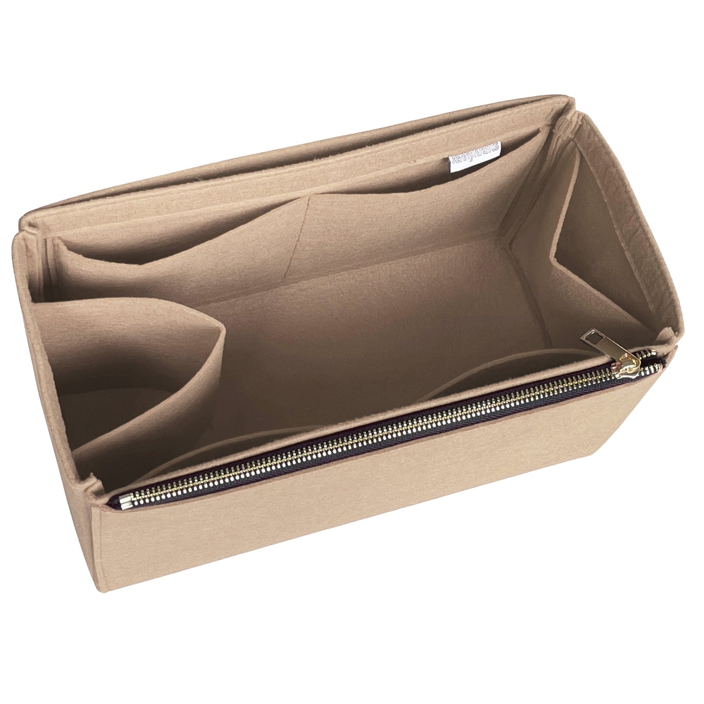 Organizer for [By The Way Selleria Large, Fendi] Bag Insert (Felt, Long Zip and Open Compartment)