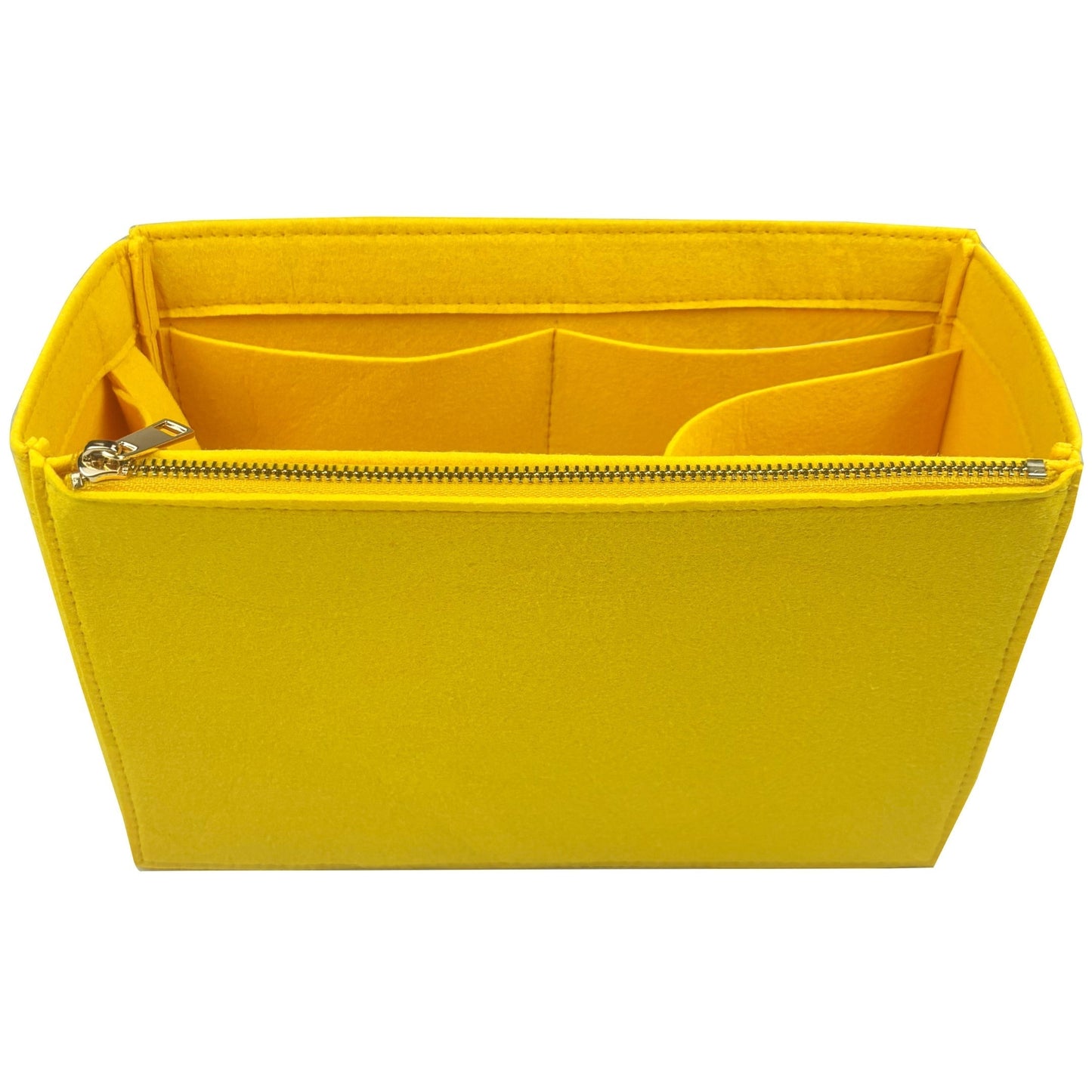 Organizer for [Small Crochet tote bag, Prada] Bag Insert (Felt, Long Zip and Open Compartment)