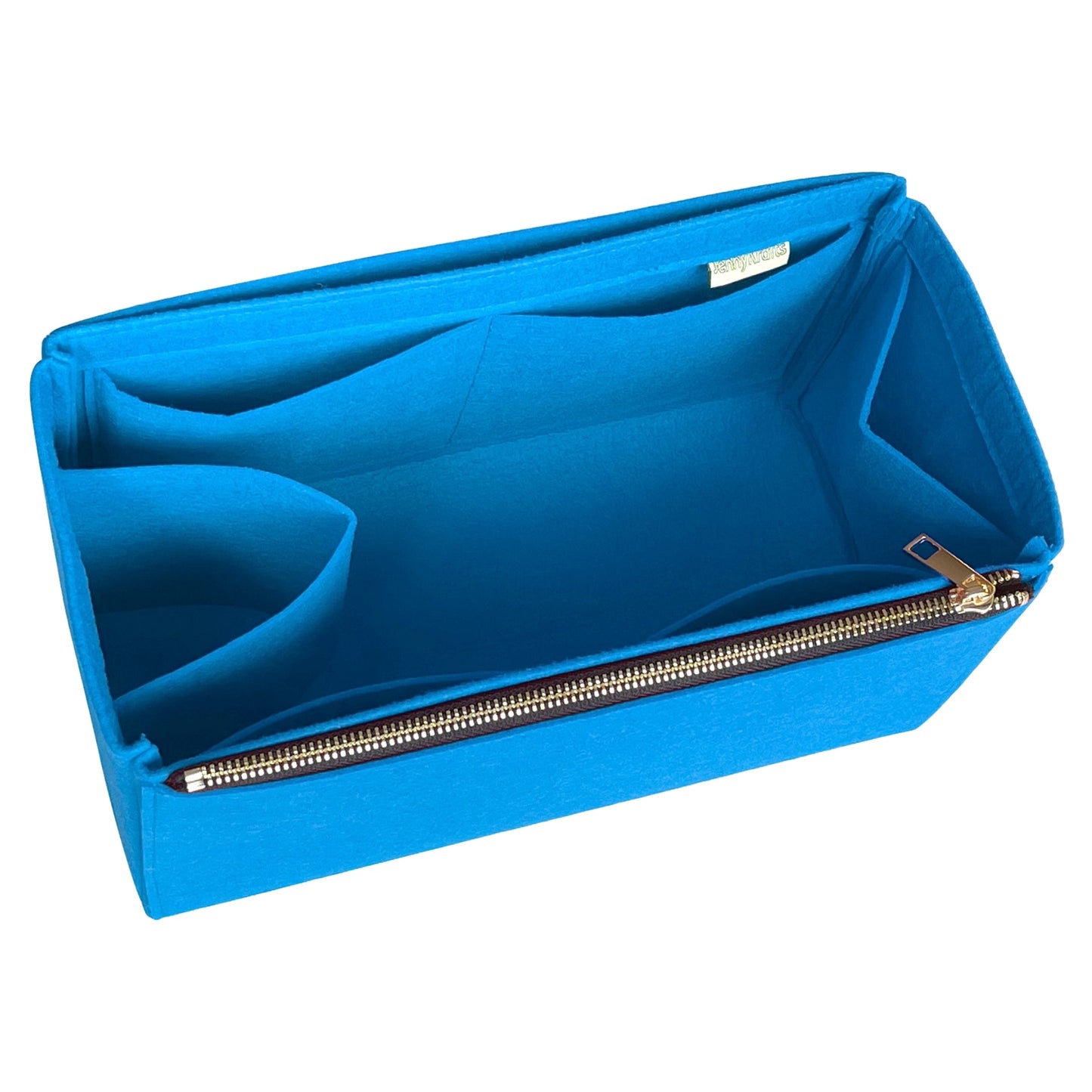 Organizer for [LE 37 Small, Saint Laurent (YSL)] Bag Insert (Felt, Long Zip and Open Compartment)