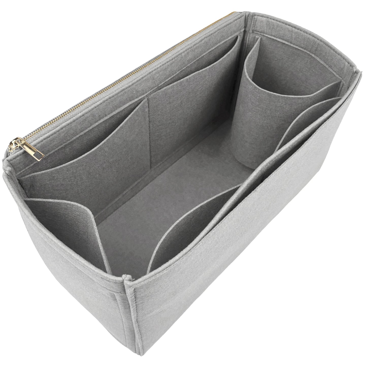 Organizer for [By The Way Selleria Large, Fendi] Bag Insert (Felt, Long Zip and Open Compartment)
