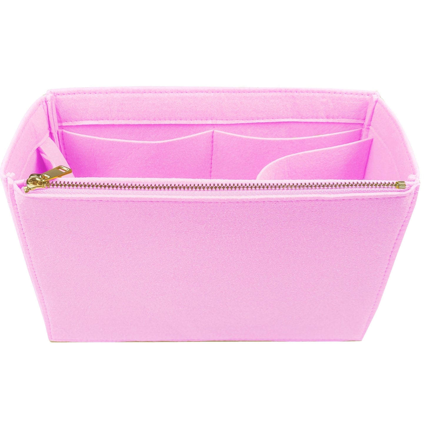 Organizer for [Crochet tote bag, Prada] Bag Insert (Felt, Long Zip and Open Compartment)