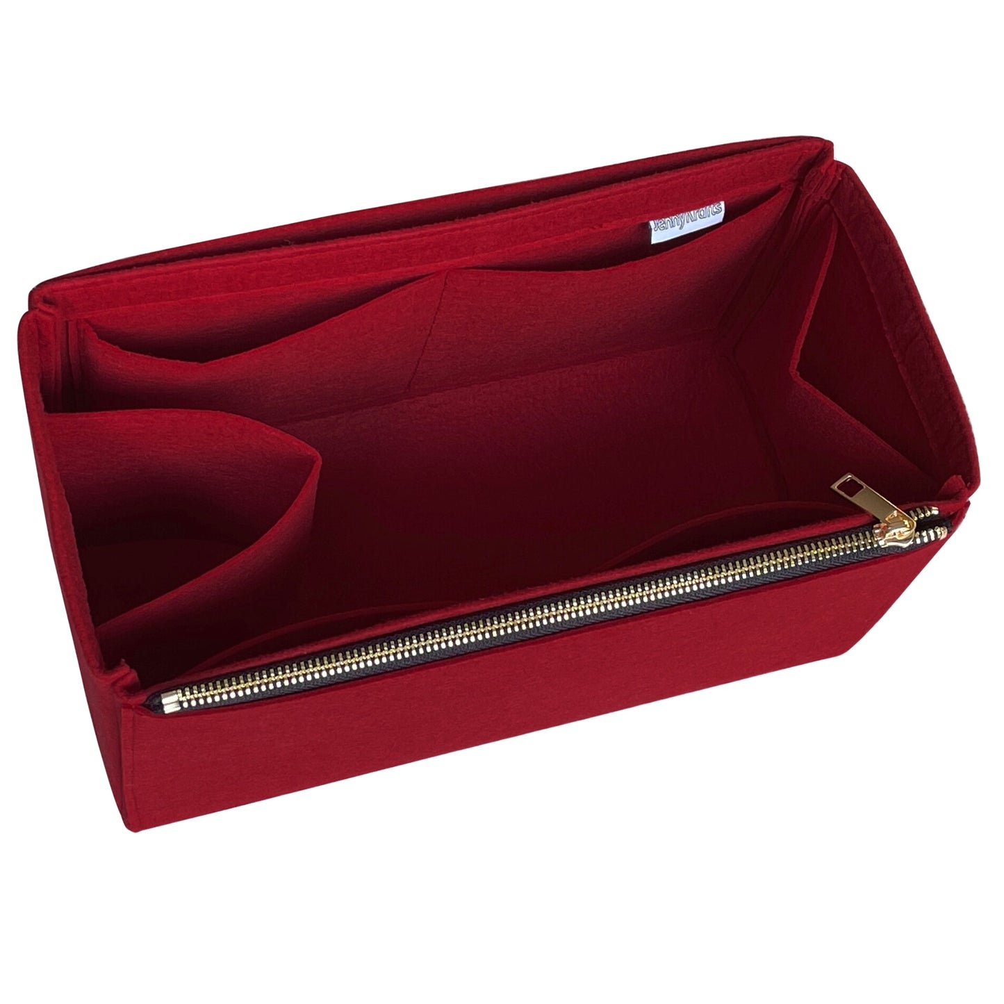 Organizer for [Medium Crochet tote bag, Prada] Bag Insert (Felt, Long Zip and Open Compartment)