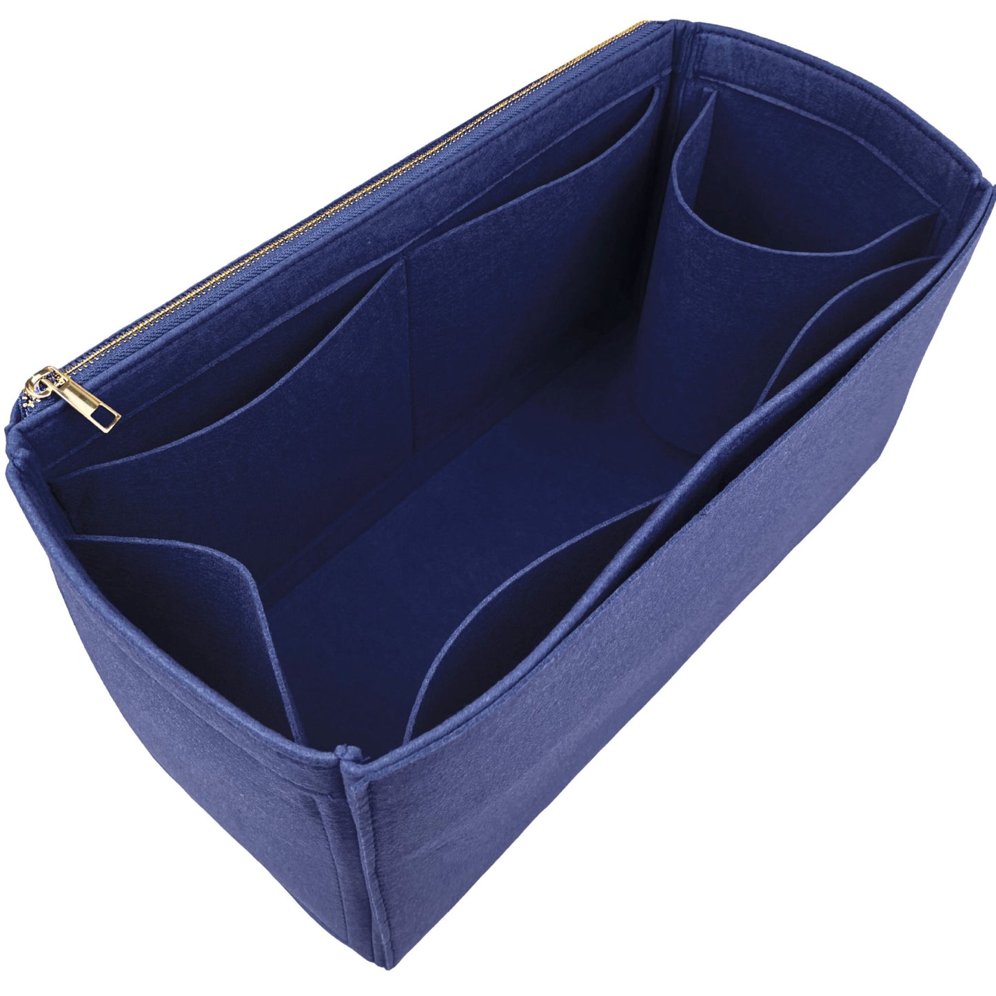 Organizer for [Small Crochet tote bag, Prada] Bag Insert (Felt, Long Zip and Open Compartment)