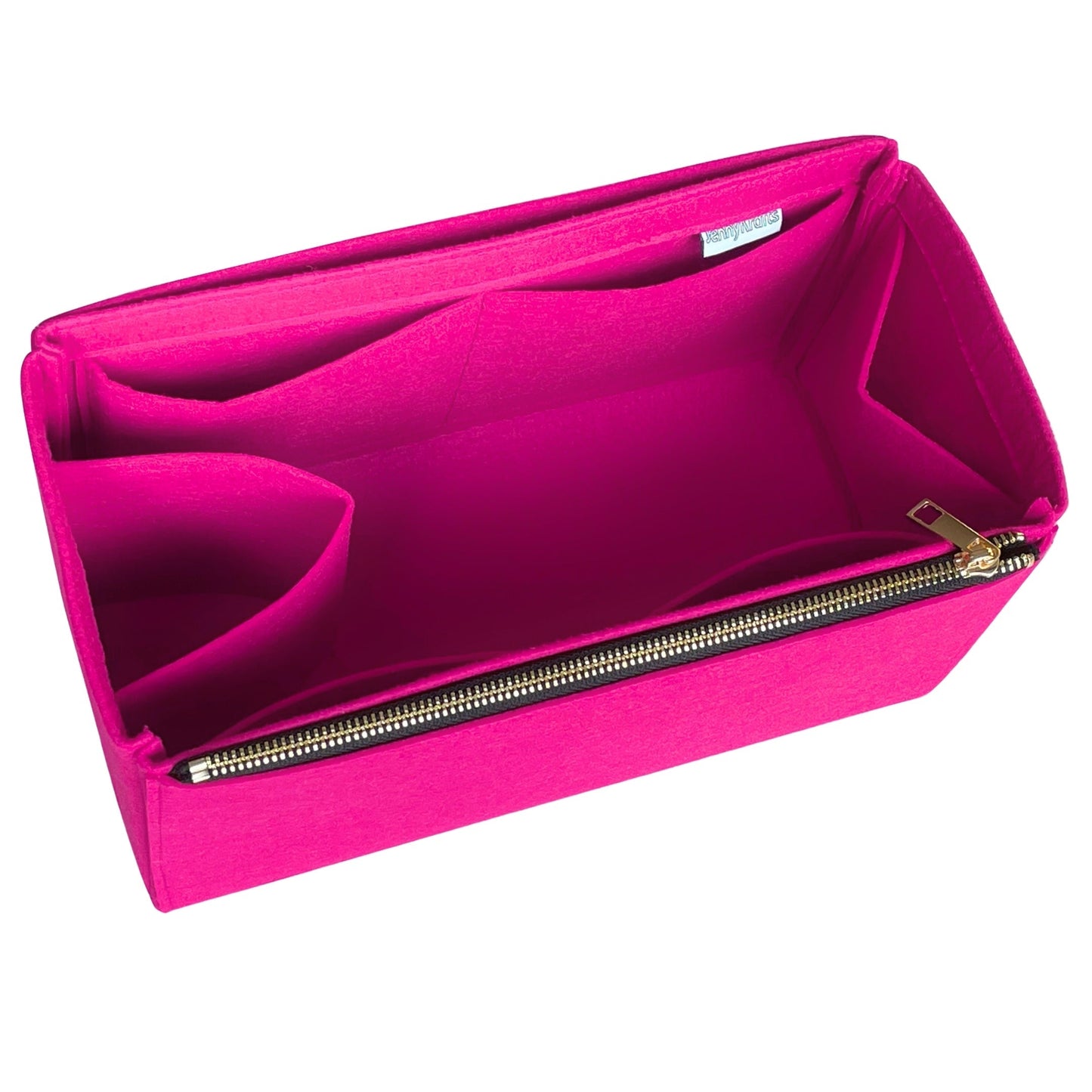 Organizer for [Crochet tote bag, Prada] Bag Insert (Felt, Long Zip and Open Compartment)