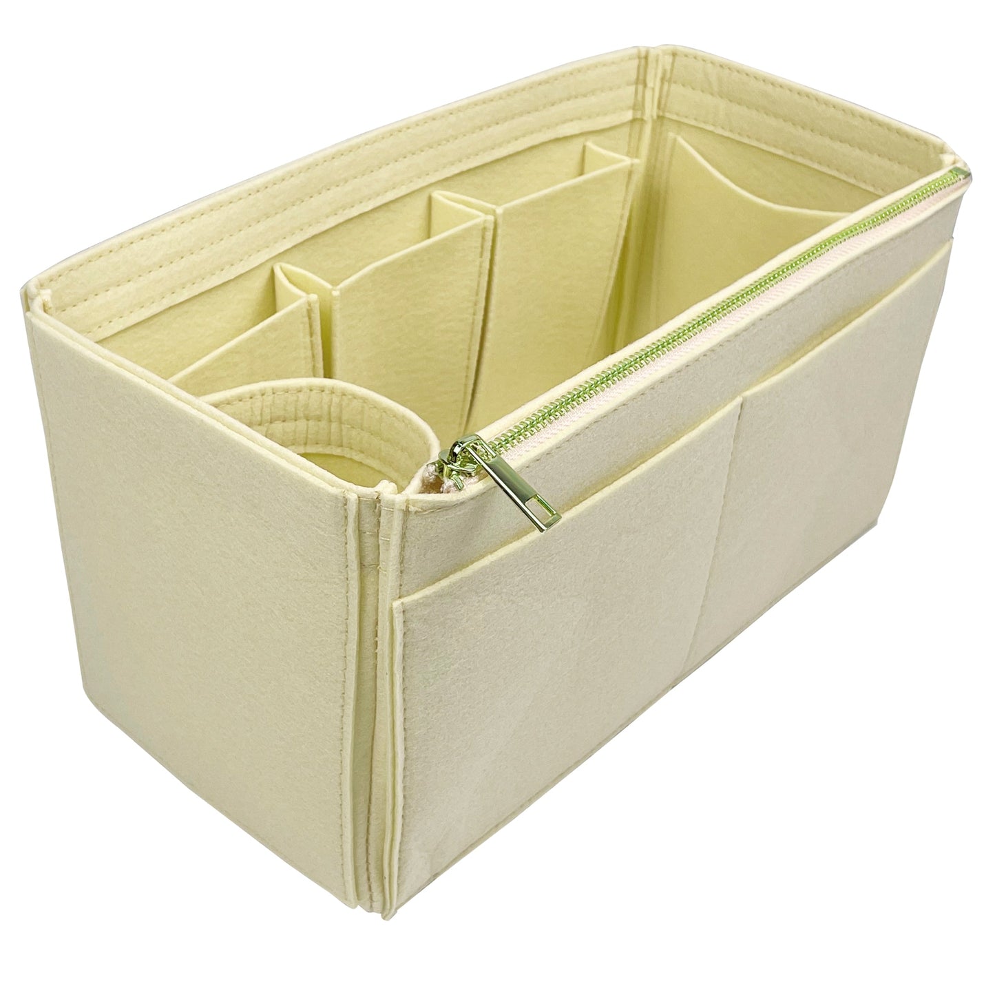 Organizer for [Medium Crochet tote bag, Prada] Bag Insert (Felt, Wide Open Pockets)