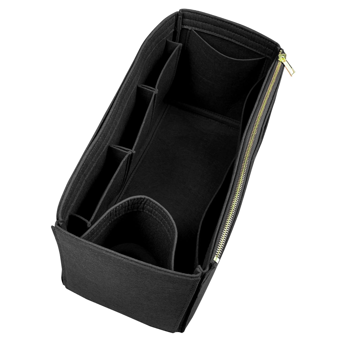 Organizer for [Medium Crochet tote bag, Prada] Bag Insert (Felt, Wide Open Pockets)