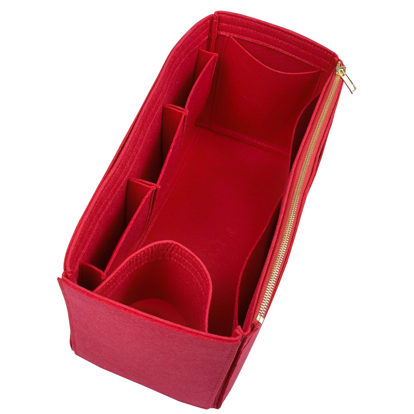 Organizer for [Small Crochet tote bag, Prada] Bag Insert (Felt, Wide Open Pockets)