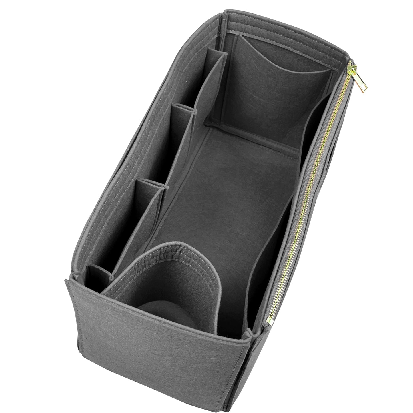 Organizer for [Crochet tote bag, Prada] Bag Insert (Felt, Wide Open Pockets)