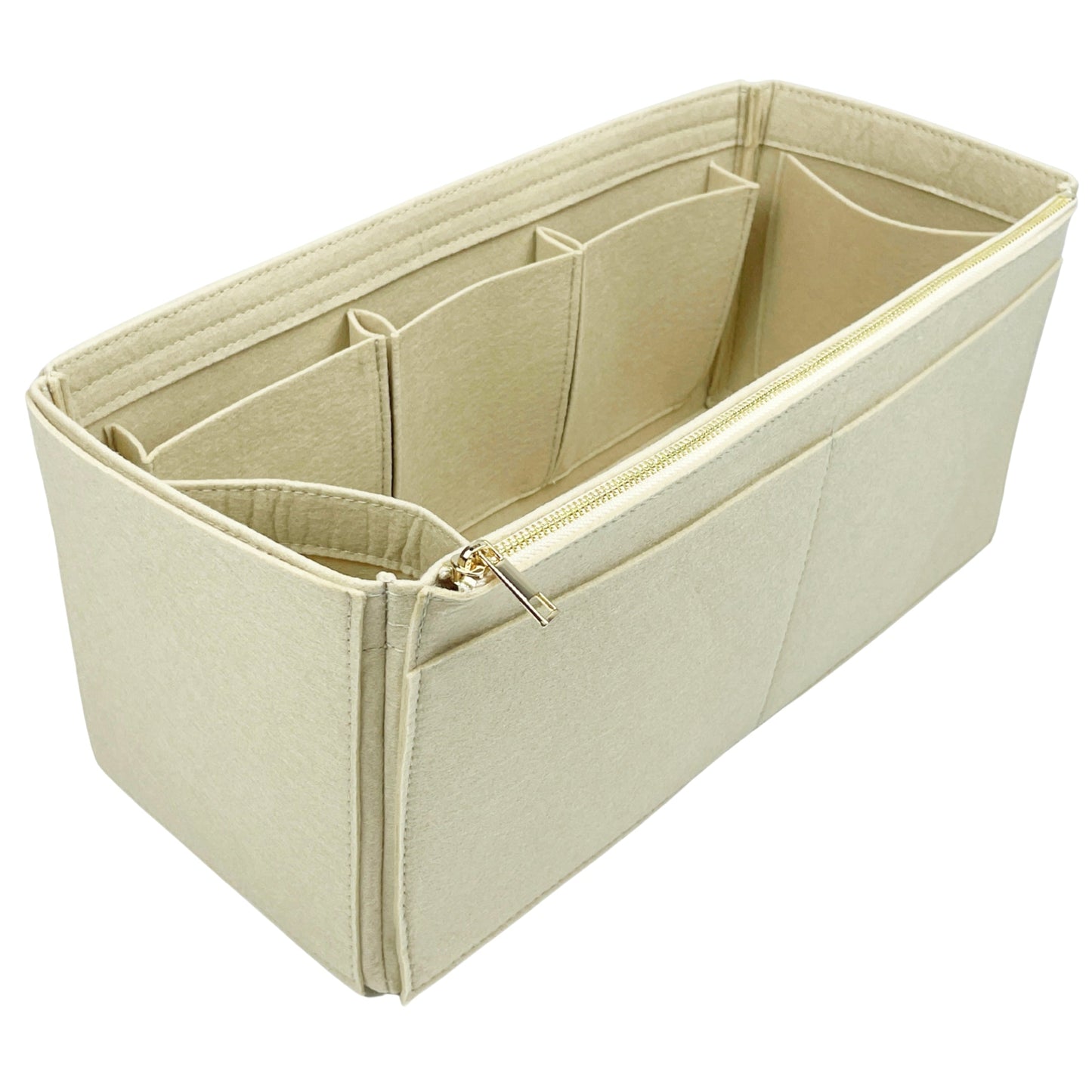 Organizer for [Medium Crochet tote bag, Prada] Bag Insert (Felt, Wide Open Pockets)