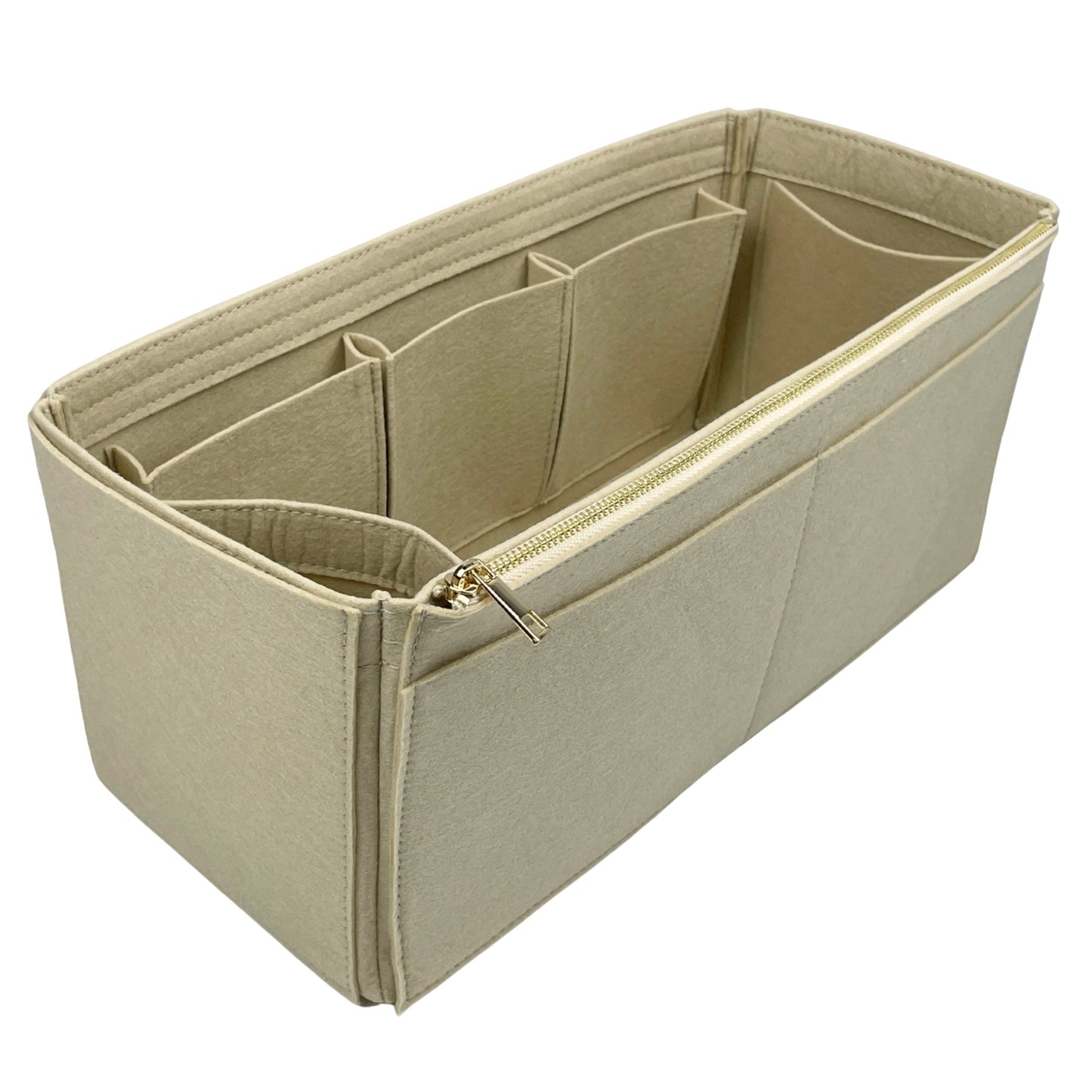 Organizer for [Crochet tote bag, Prada] Bag Insert (Felt, Wide Open Pockets)