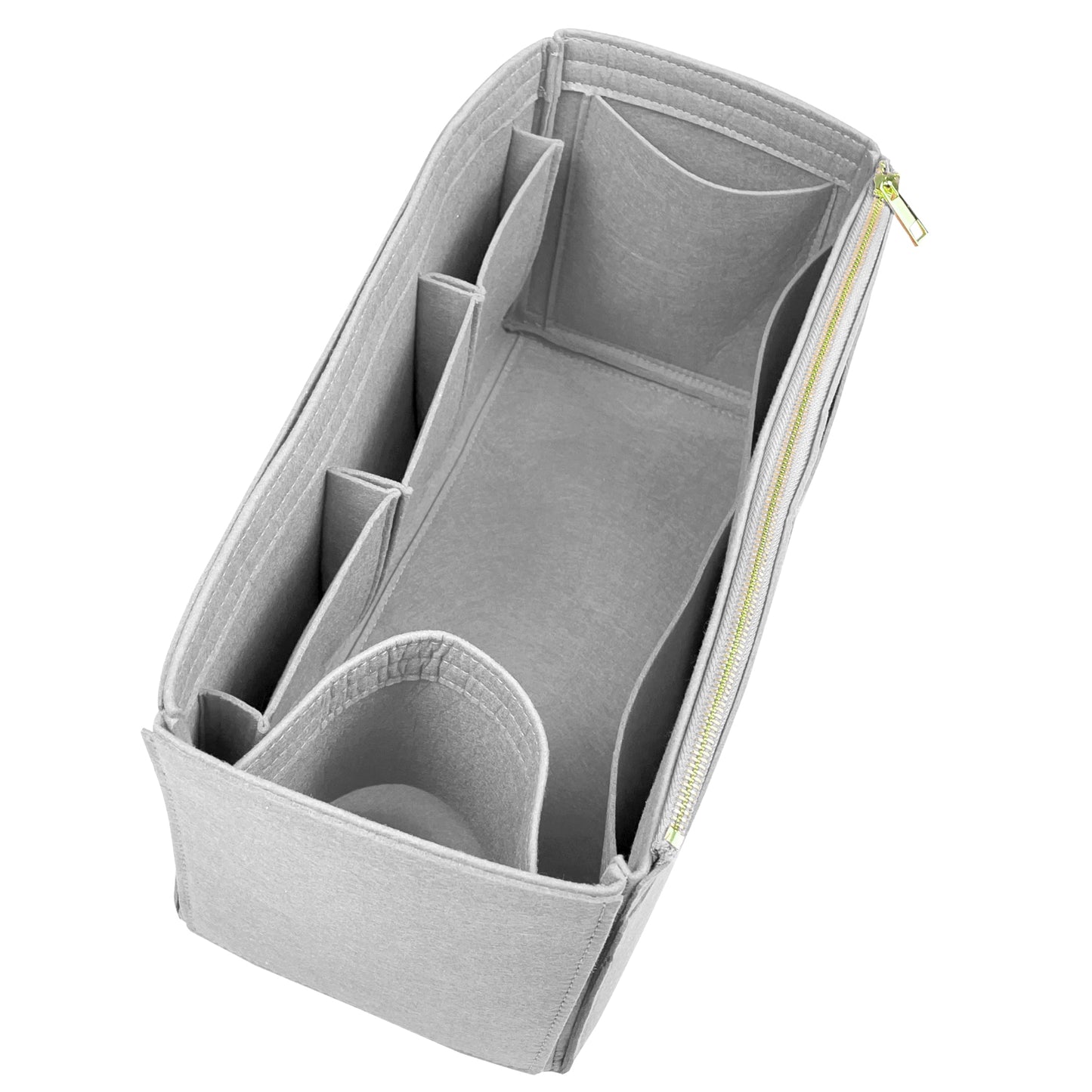Organizer for [Medium Crochet tote bag, Prada] Bag Insert (Felt, Wide Open Pockets)