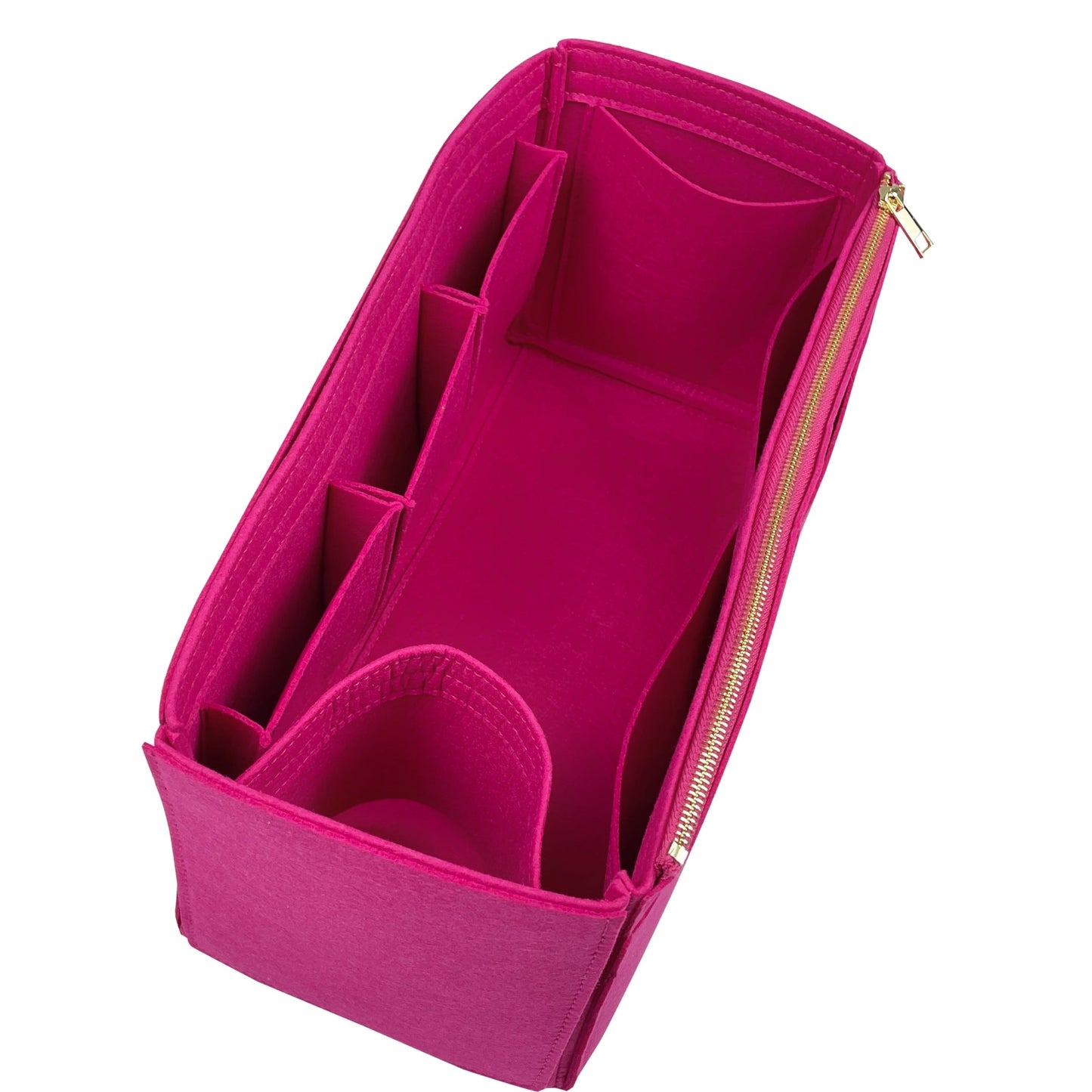 Organizer for [Peekaboo X-Lite Medium, Fendi] Bag Insert (Felt, Wide Open Pockets)