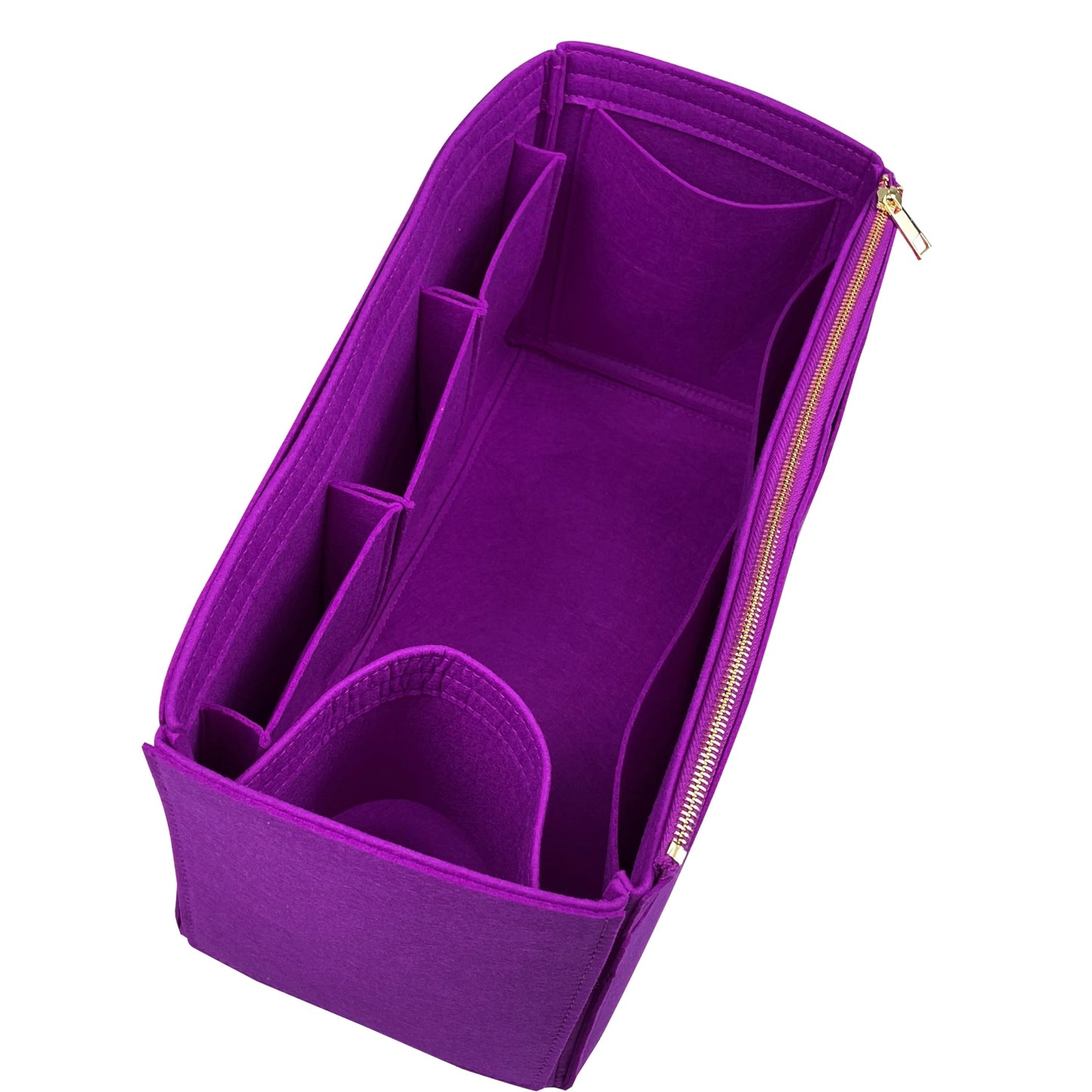 Organizer for [Small Buckle leather handbag with belt, Prada] Bag Insert (Felt, Wide Open Pockets)