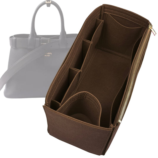 Organizer for [Large Buckle leather handbag with belt, Prada] Bag Insert (Felt, Wide Open Pockets)