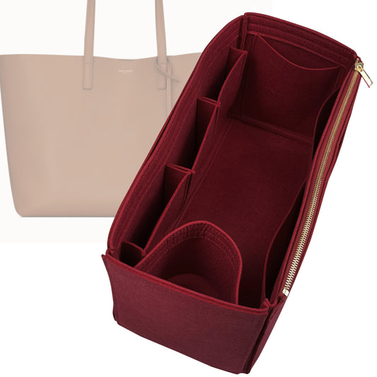 Organizer for [East-West Shopping Tote, Saint Laurent (YSL)] Bag Insert (Felt, Wide Open Pockets)