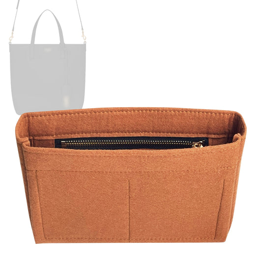 Organizer for [Toy Shopping Saint Laurent in Leather, Saint Laurent (YSL)] Bag Insert (Felt, Slim with Zip Pocket)