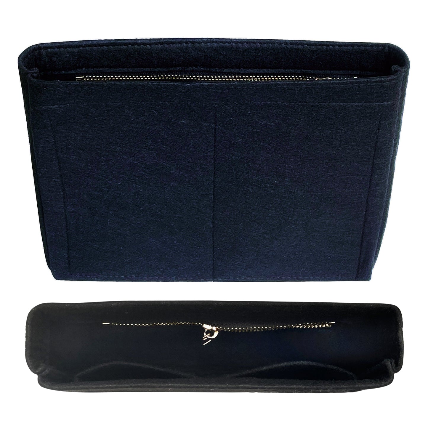 Organizer for [College Mini, Saint Laurent (YSL)] Bag Insert (Felt, Slim with Zip Pocket)