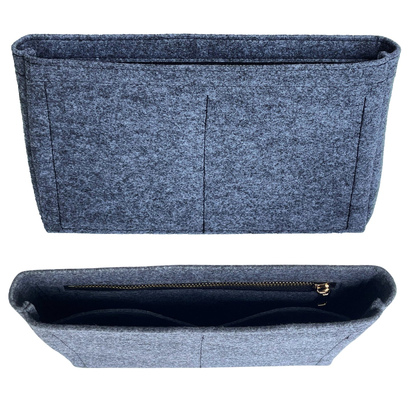 Organizer for [Small Loulou in Matelasse, Saint Laurent (YSL)] Bag Insert (Felt, Slim with Zip Pocket)