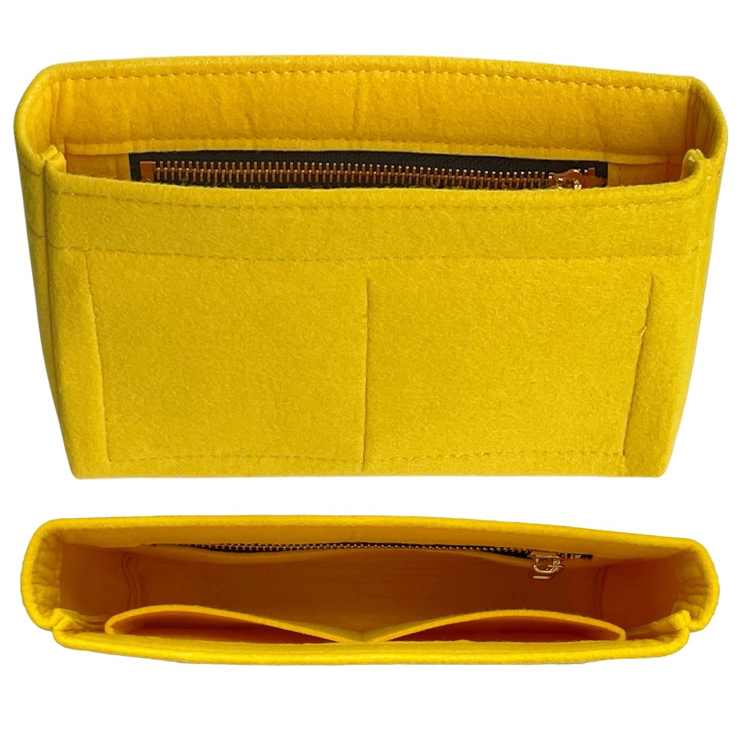 Organizer for [Gaby Zipped Pouch, Saint Laurent (YSL)] Bag Insert (Felt, Slim with Zip Pocket)