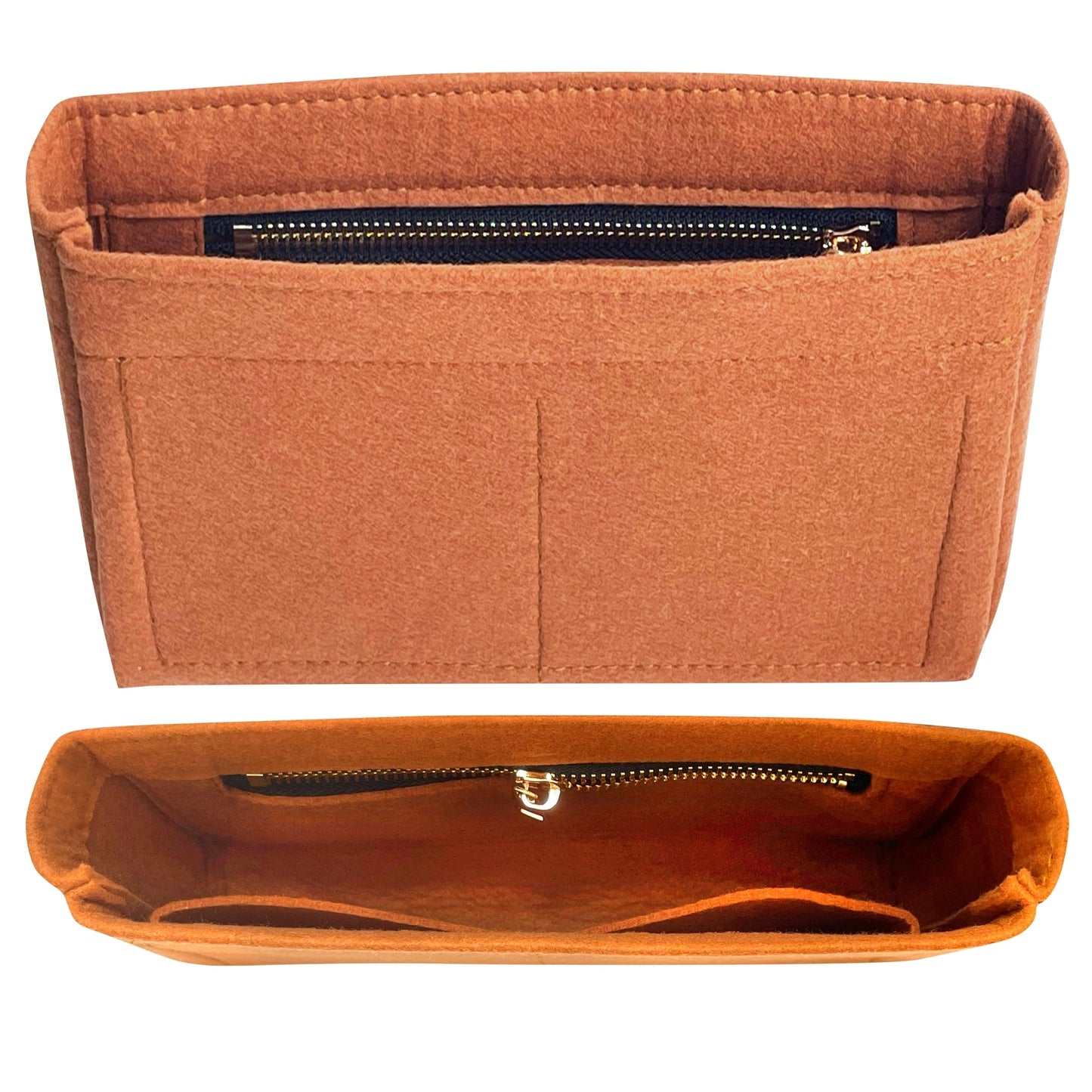 Organizer for [LE 37 Mini, Saint Laurent (YSL)] Bag Insert (Felt, Slim with Zip Pocket)