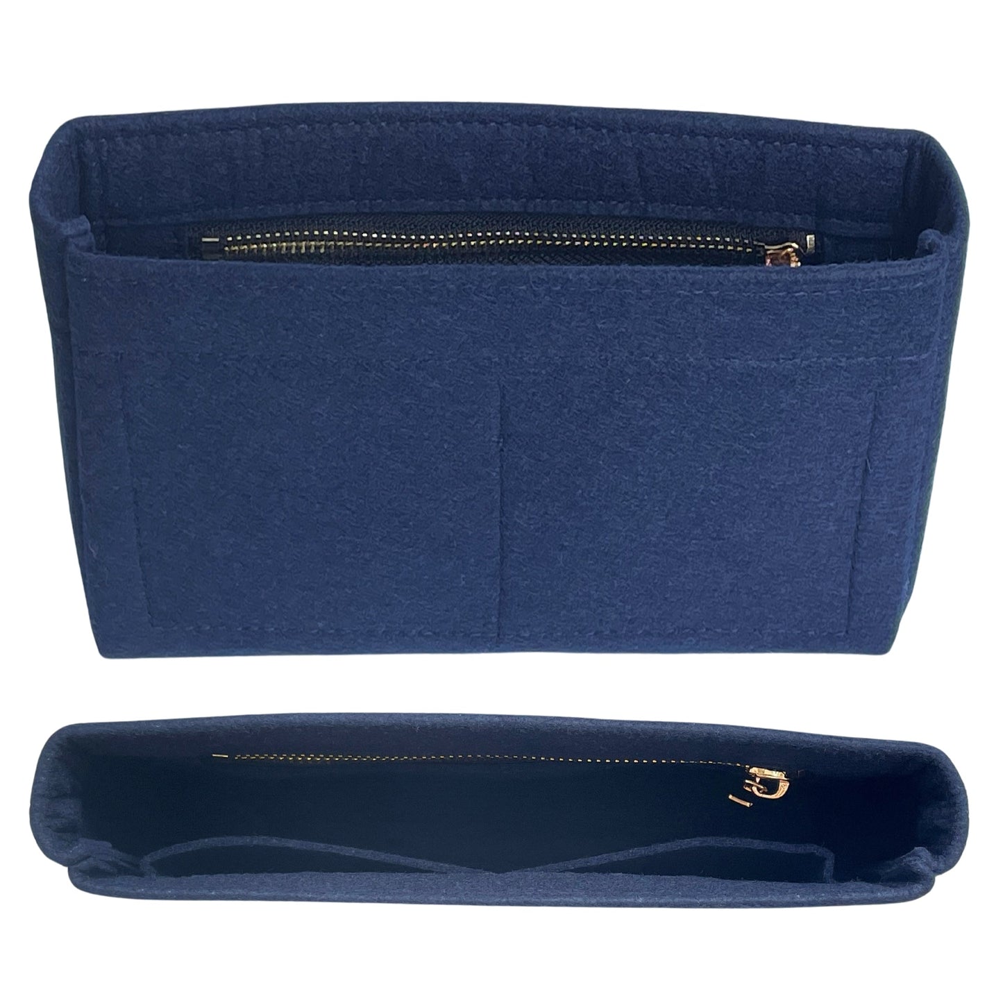 Organizer for [Calypso Medium, Saint Laurent (YSL)] Bag Insert (Felt, Slim with Zip Pocket)