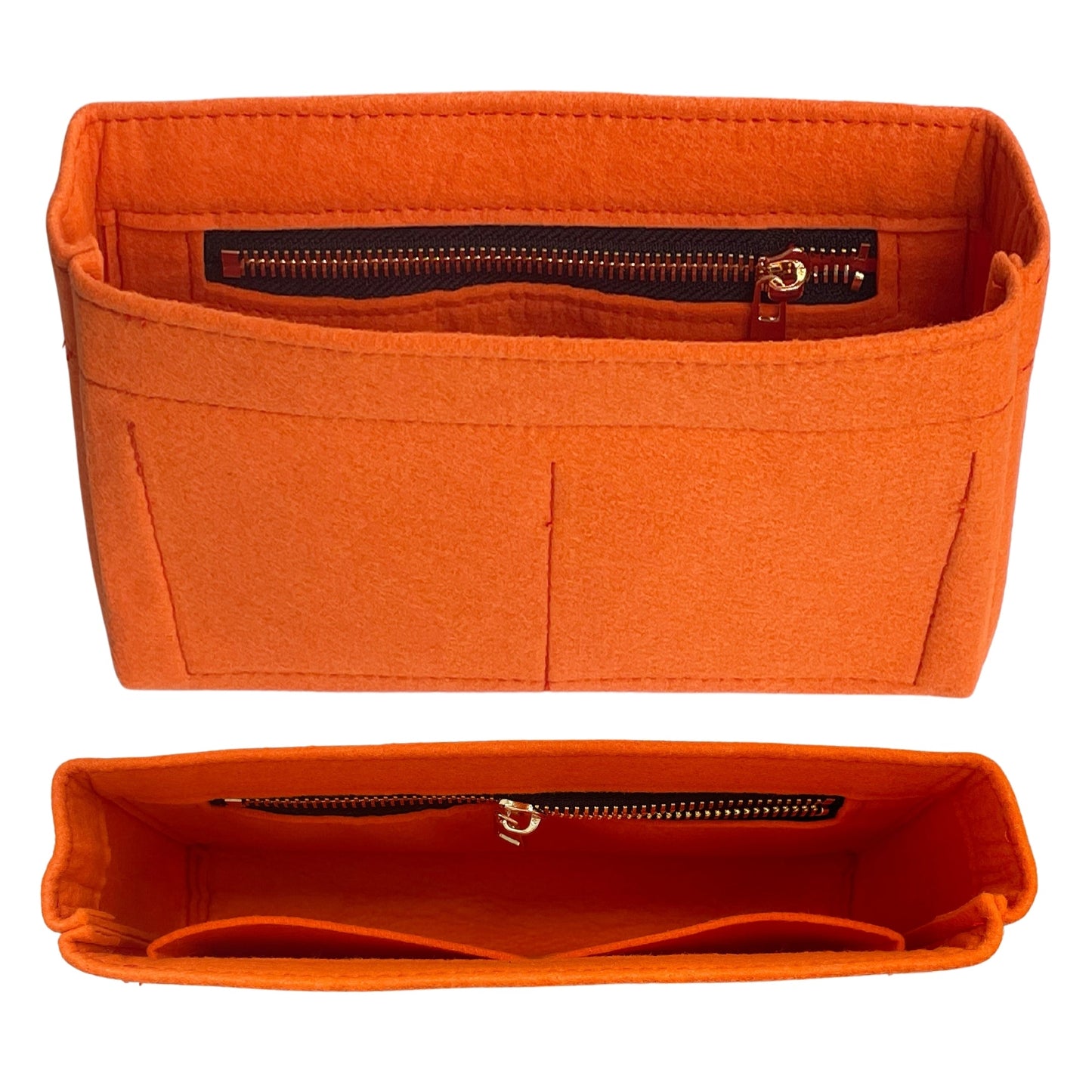 Organizer for [College Mini, Saint Laurent (YSL)] Bag Insert (Felt, Slim with Zip Pocket)
