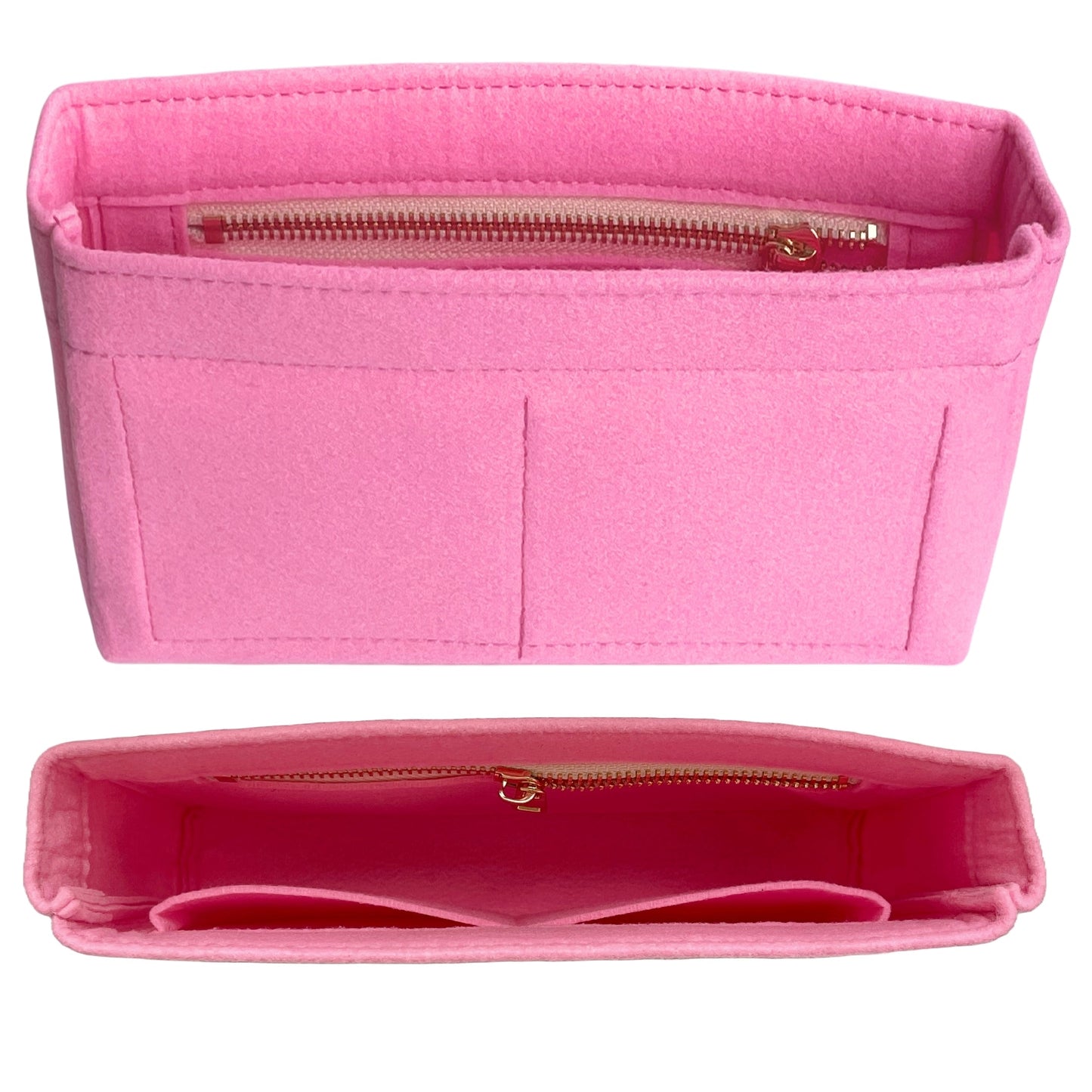 Organizer for [Niki Satchel, Saint Laurent (YSL)] Bag Insert (Felt, Slim with Zip Pocket)