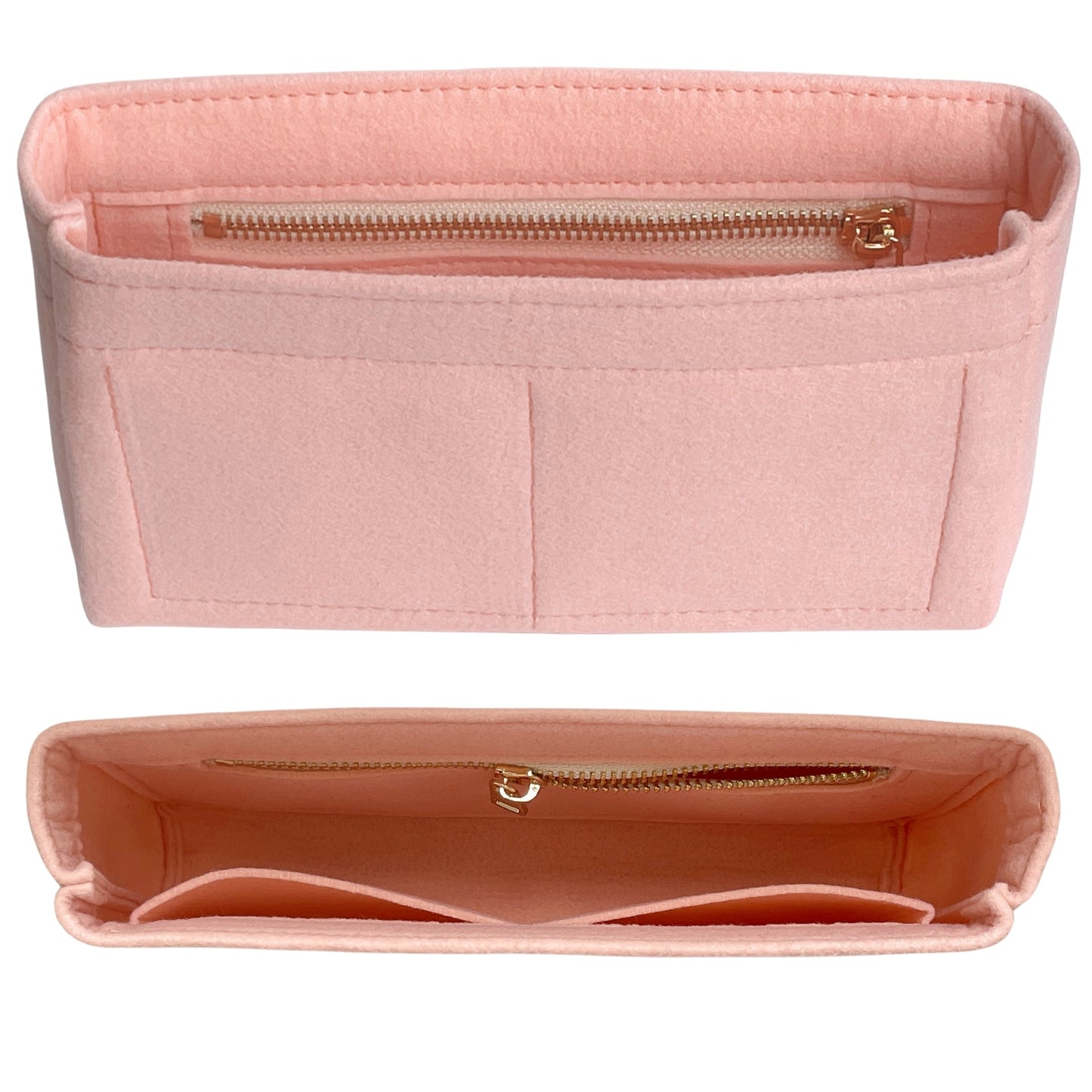 Organizer for [College Mini, Saint Laurent (YSL)] Bag Insert (Felt, Slim with Zip Pocket)