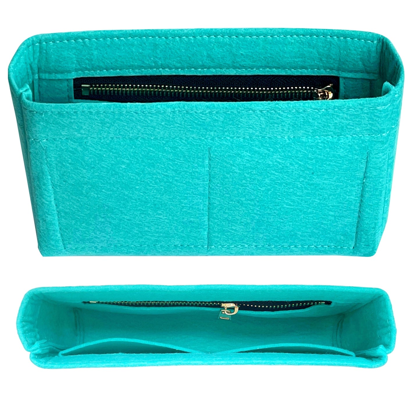 Organizer for [LE 37 Mini, Saint Laurent (YSL)] Bag Insert (Felt, Slim with Zip Pocket)