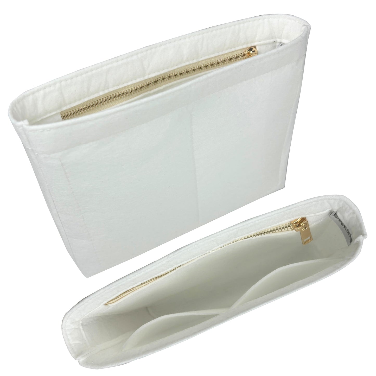 Organizer for [Medium Loulou in Matelasse, Saint Laurent (YSL)] Bag Insert (Felt, Slim with Zip Pocket)