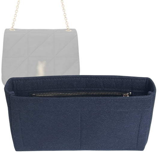 Organizer for [Jamie 4.3 in lambskin, Saint Laurent (YSL)] Bag Insert (Felt, Slim with Zip Pocket)