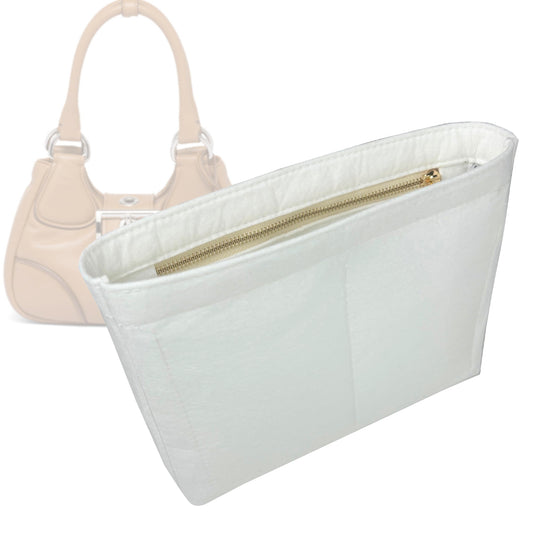 Organizer for [Moon padded nappa-leather bag, Prada] Bag Insert (Felt, Slim with Zip Pocket)