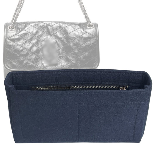 Organizer for [NIKI Baby, Saint Laurent (YSL)] Bag Insert (Felt, Slim with Zip Pocket)
