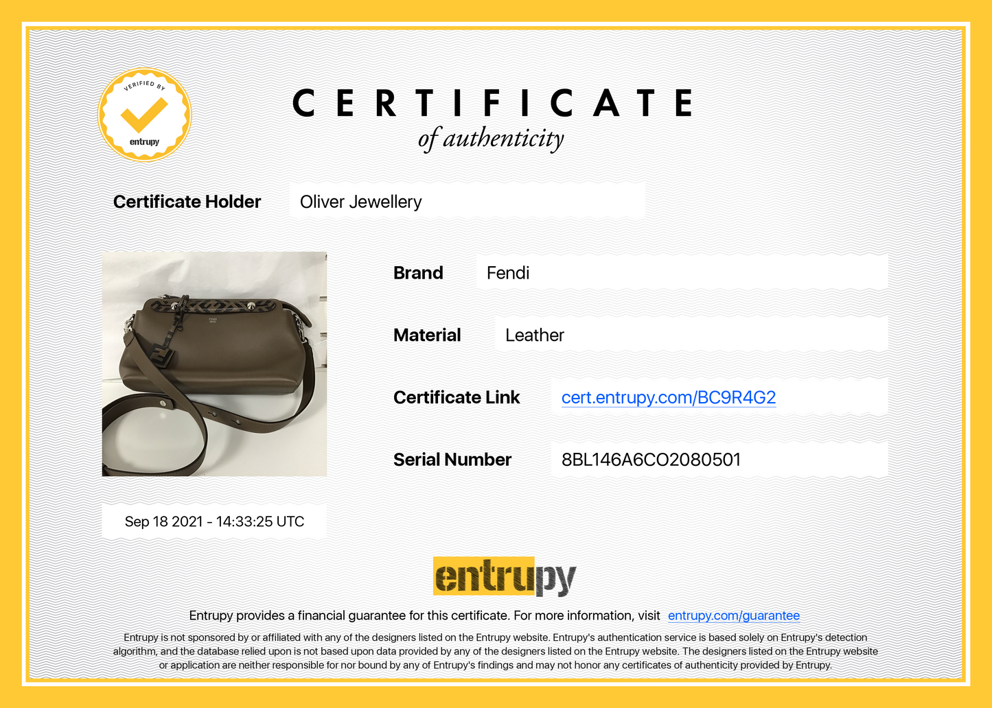 Fendi 2021 Medium By the Way Leather & Zucca Satchel