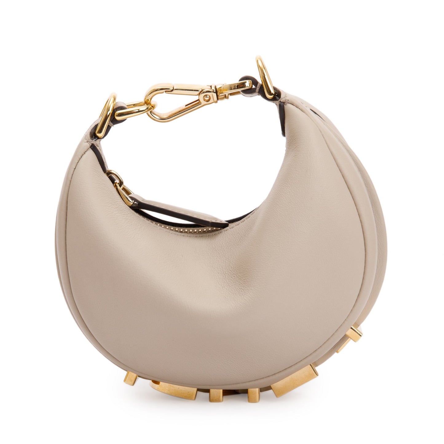 Fendi 2022 Beige Calfskin Leather Nano Fendigraphy Bag