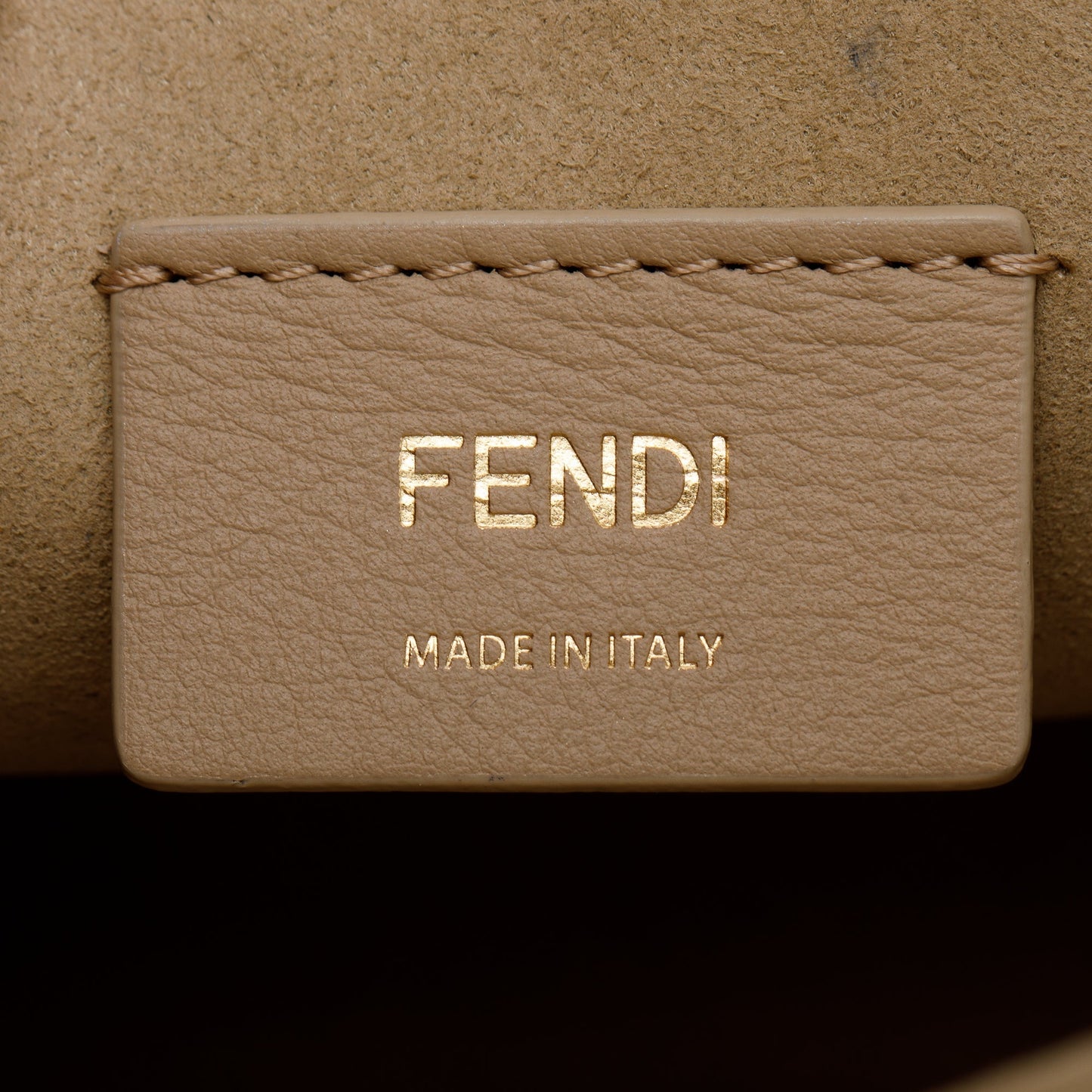 Fendi 2022 FF Embossed & Black Calfskin Leather Kan I Shoulder Bag
