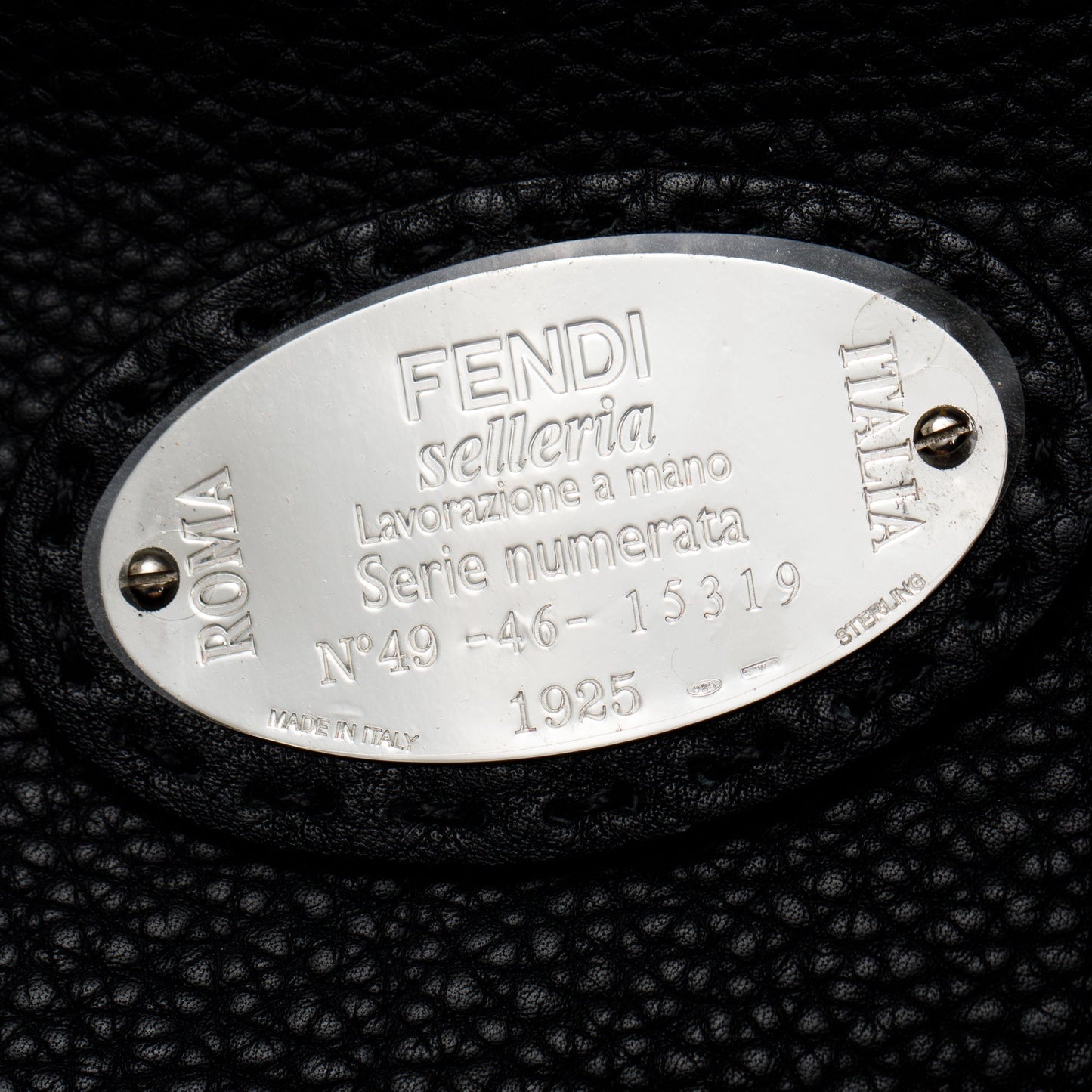 Fendi Black Calfskin Leather Faces XL Peekaboo Bag