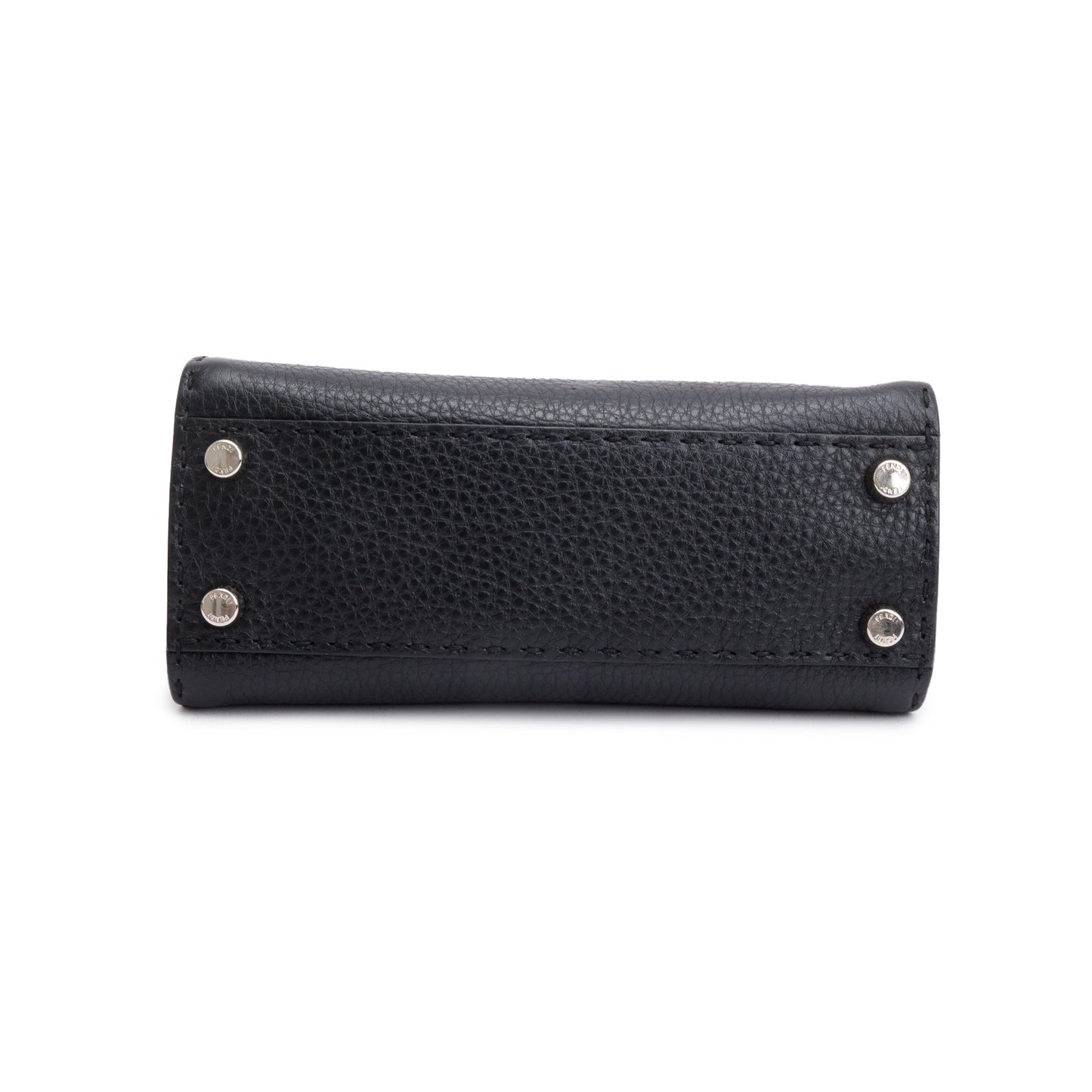 Fendi Black Calfskin Leather Mini Peekaboo ISeeU Bag
