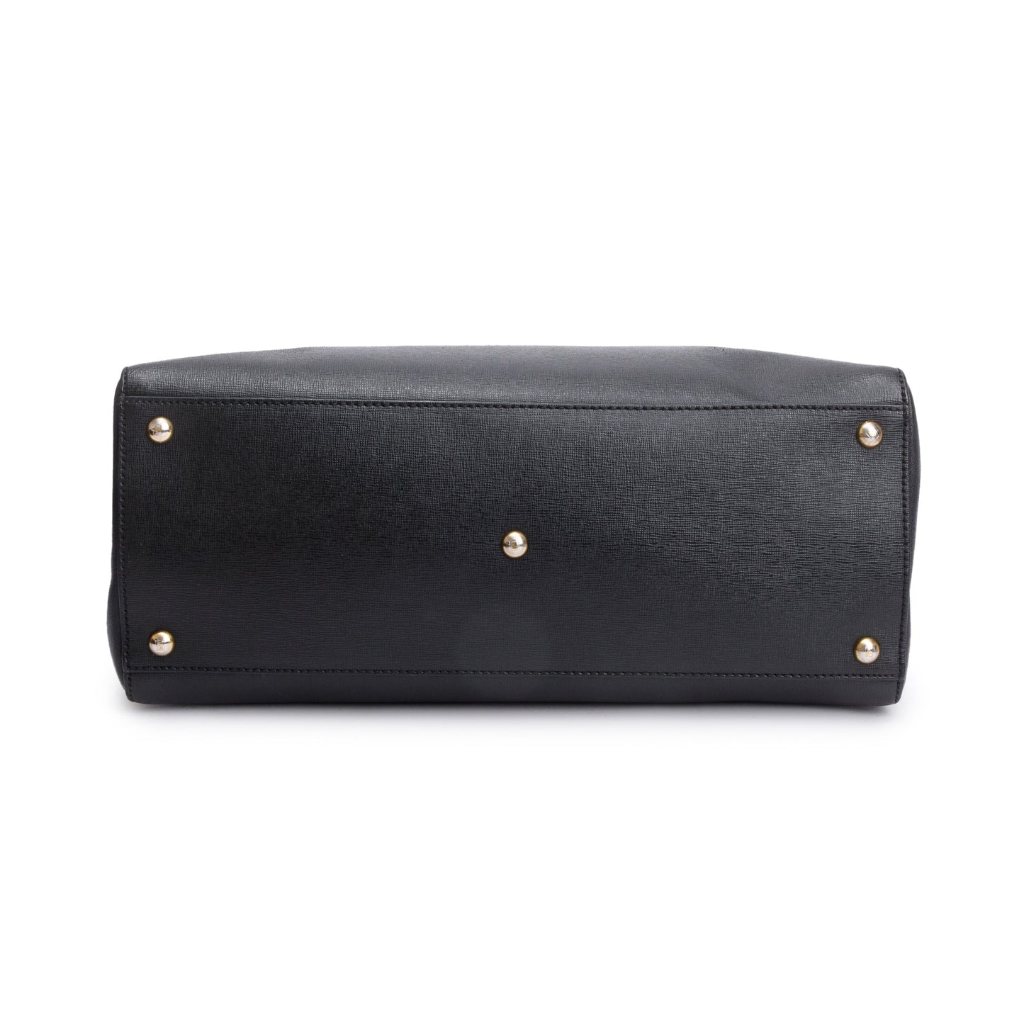 Fendi Black Vitello Elite Leather Medium 2Jours Tote