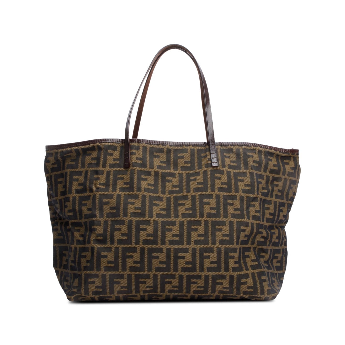 Fendi Brown FF Zucca Canvas Medium Roll Tote