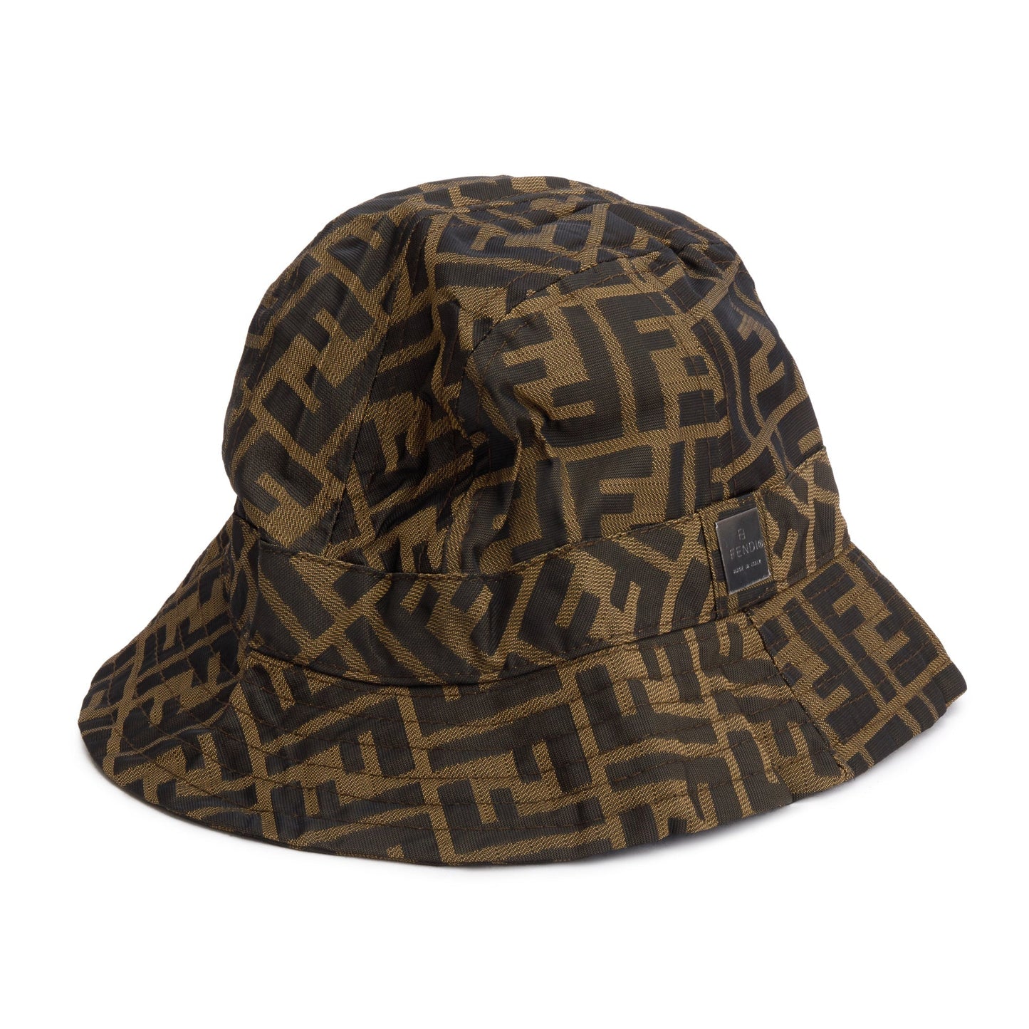 Fendi Brown Zucca FF Canvas Bucket Hat, Size S