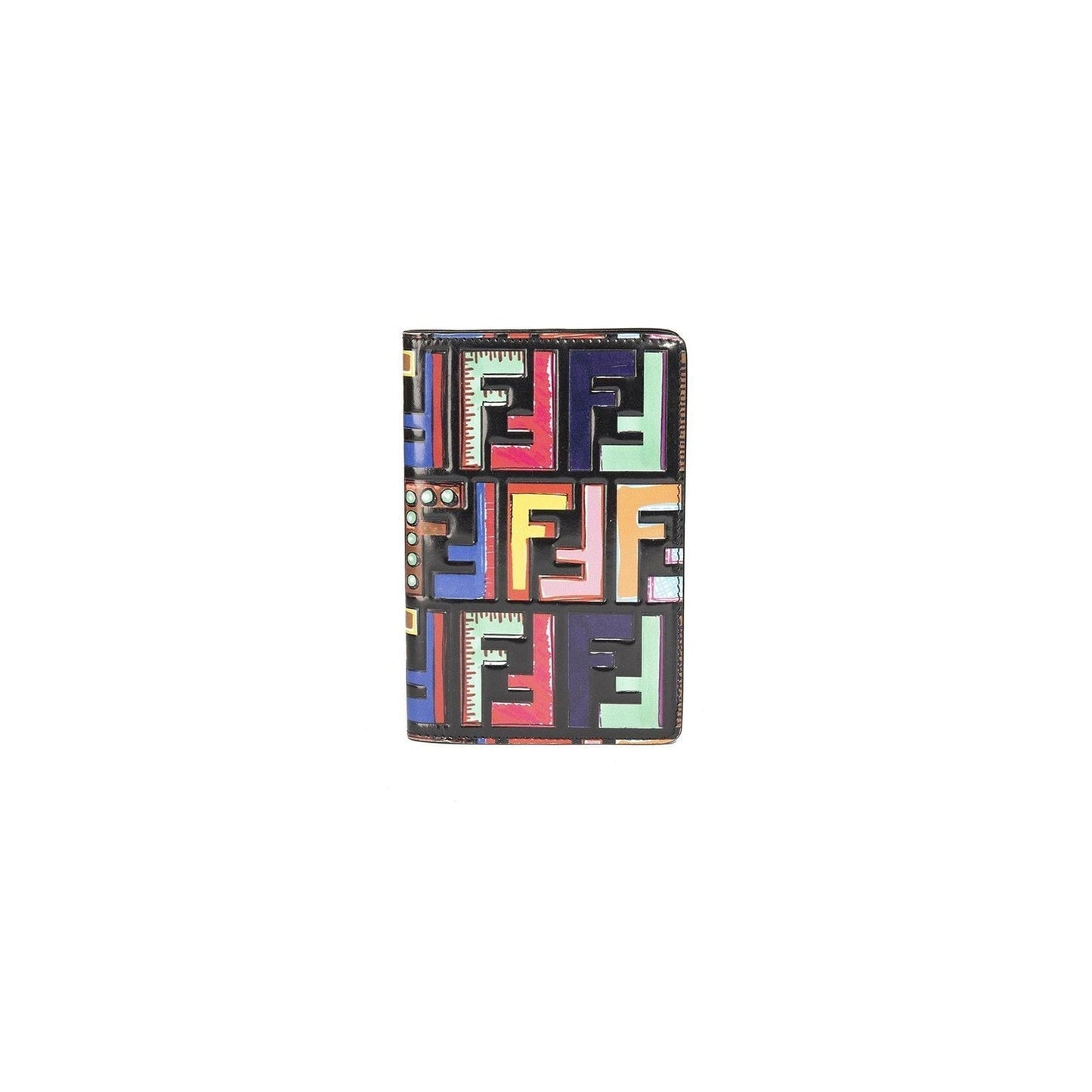 Fendi Fun Fair Multicolour Leather Passport Holder