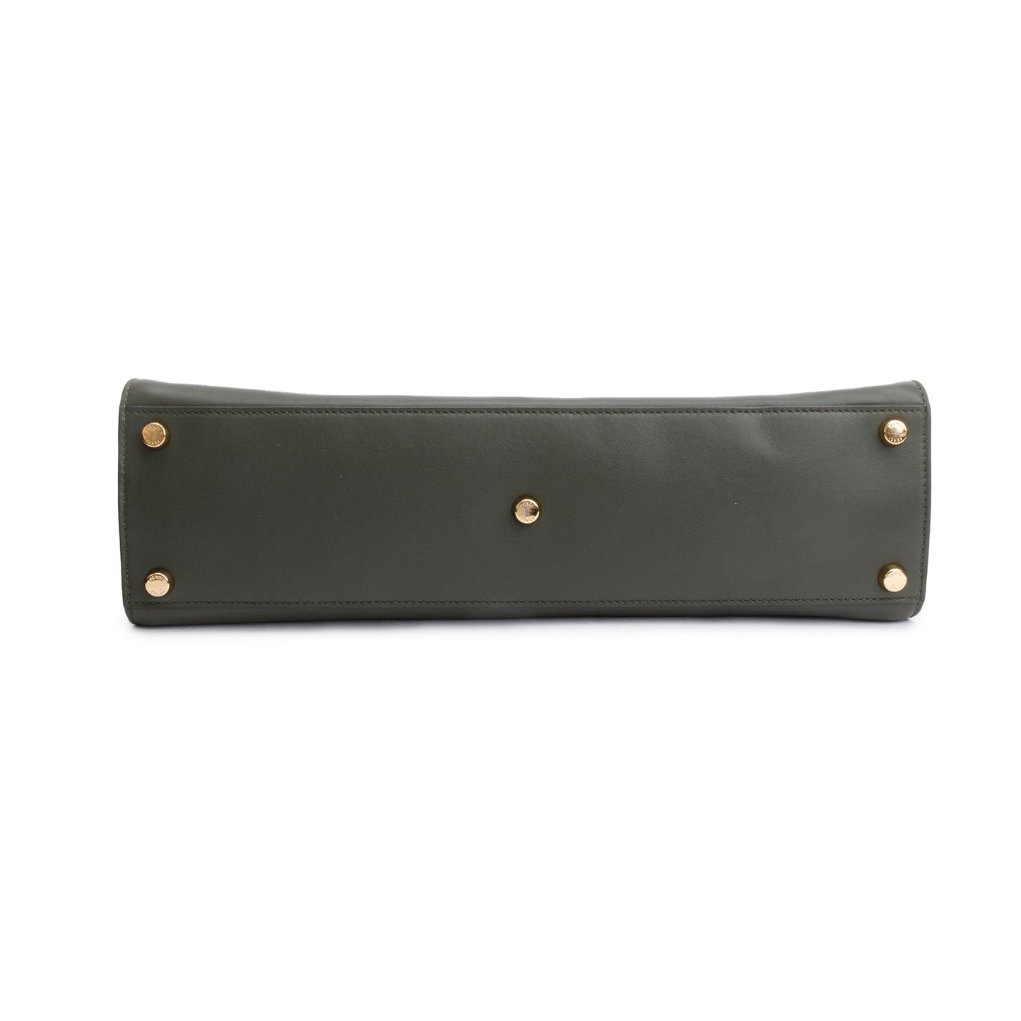 Fendi Green Calfskin Leather Large Peekaboo Bag