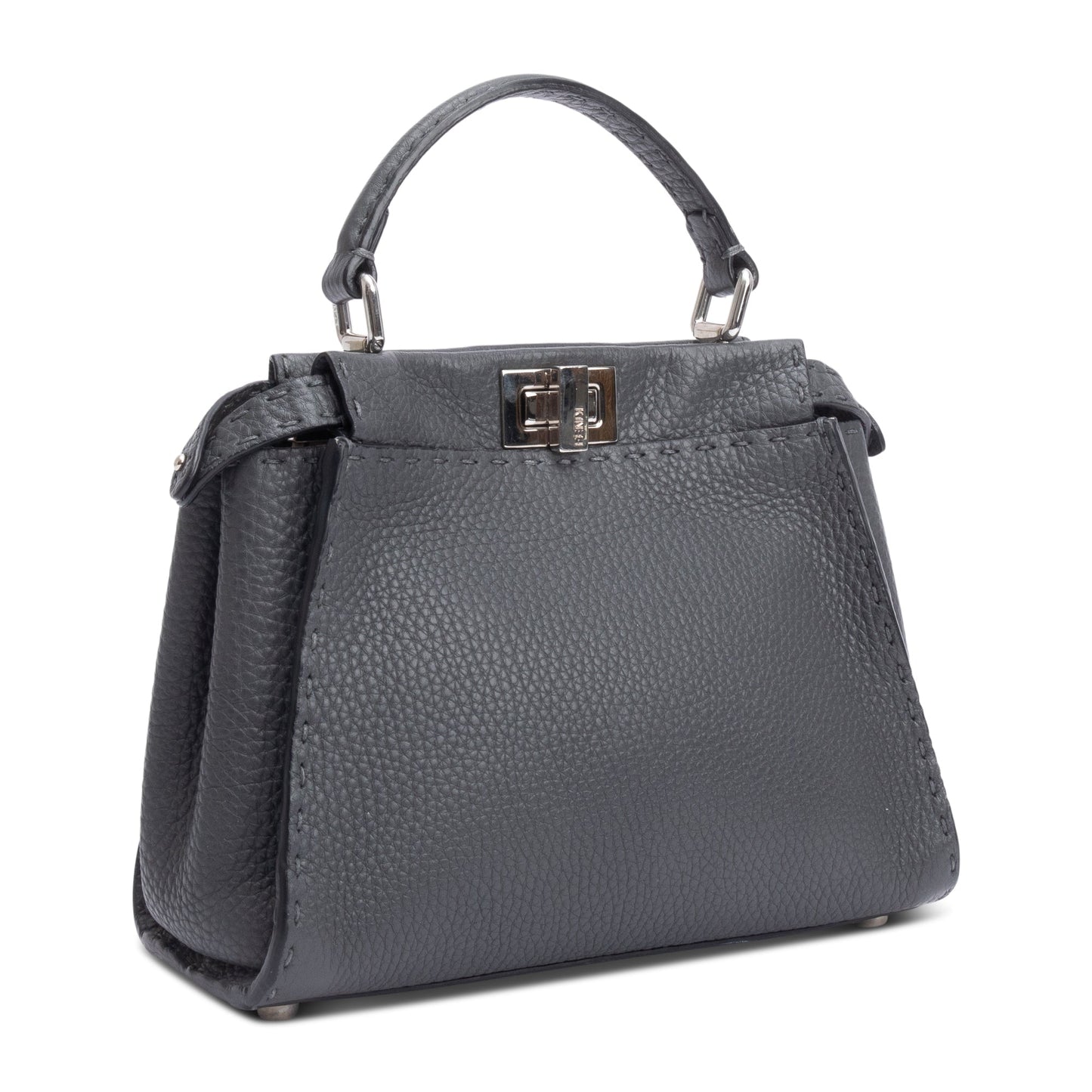 Fendi Grey Romano Selleria Mini Peekaboo Bag